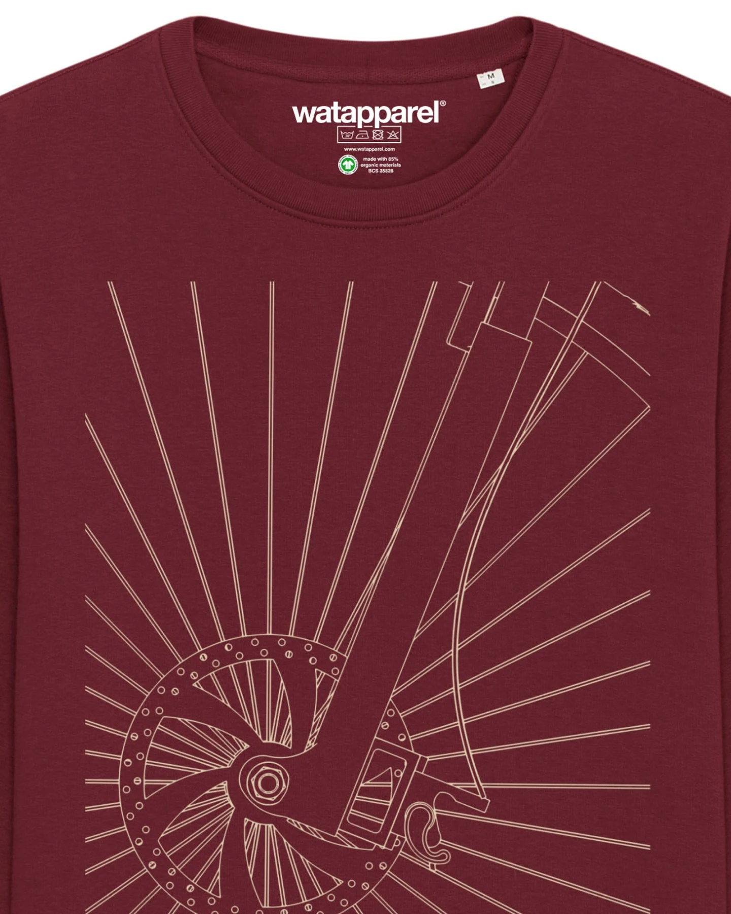 Watapparel Sweatshirt Fahrradspeichen – Ansicht 3