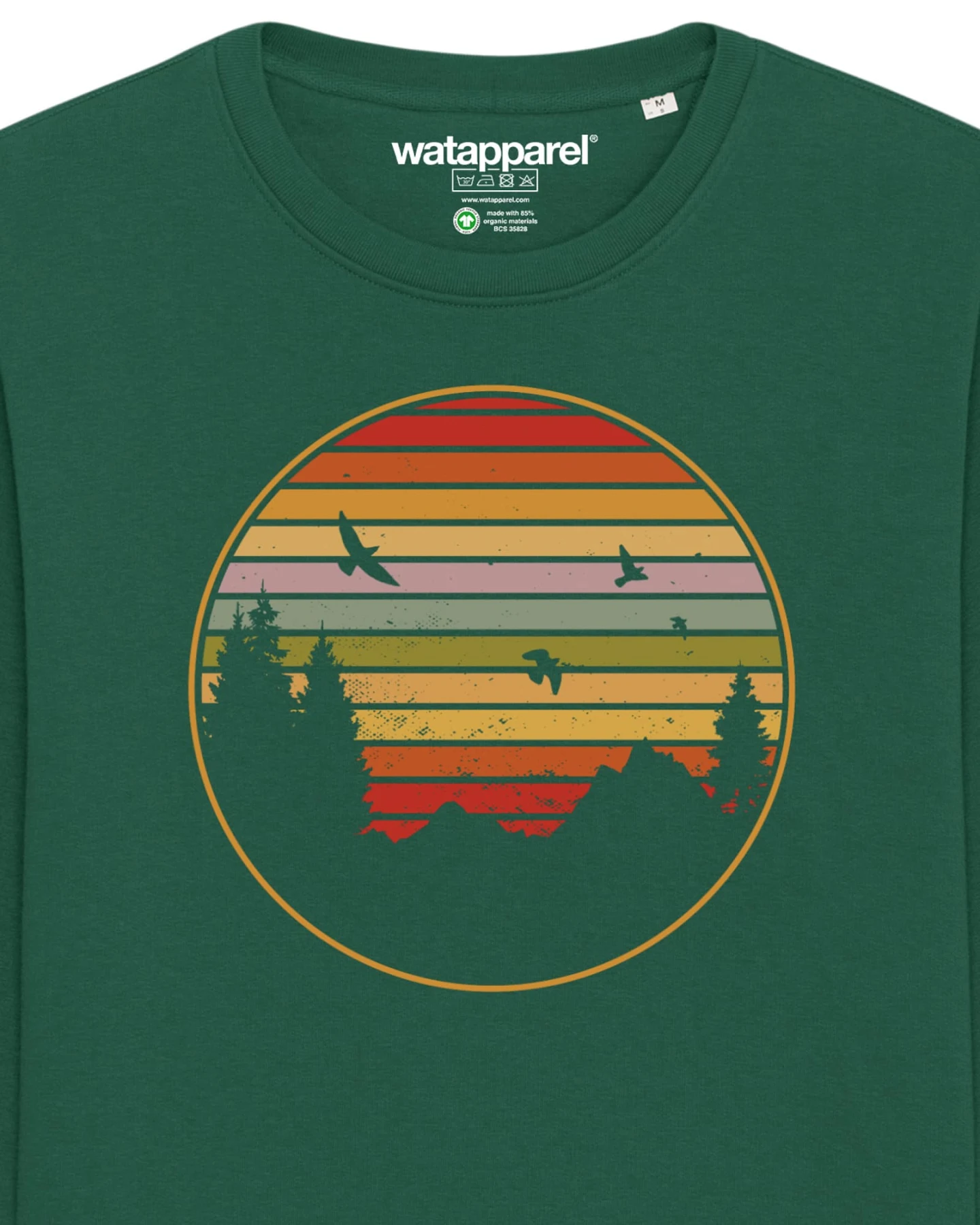 Watapparel Sweatshirt Sunset Berge & Tannen – Ansicht 3