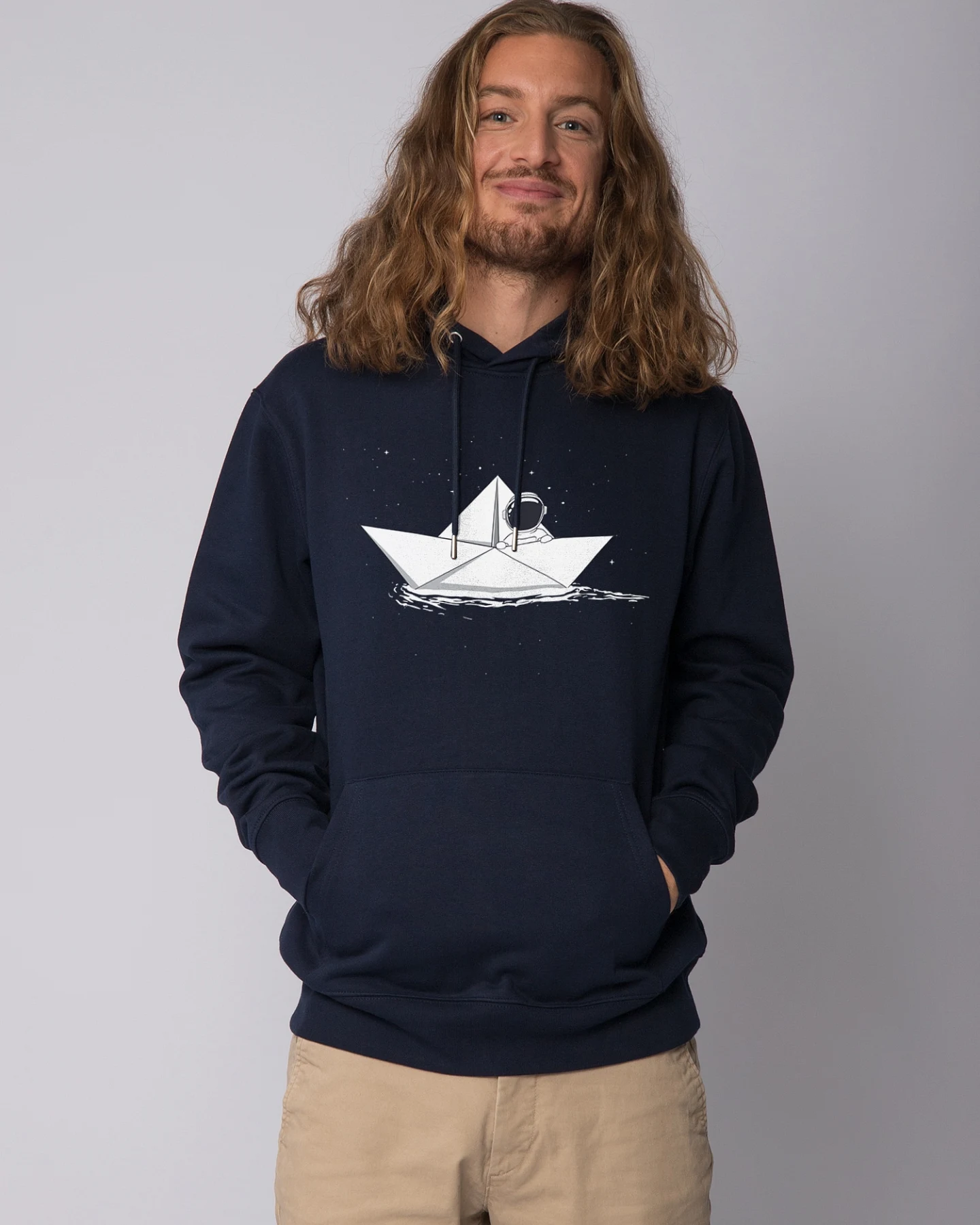 Watapparel Sweatshirt Astronaut in paper boat – Ansicht 2