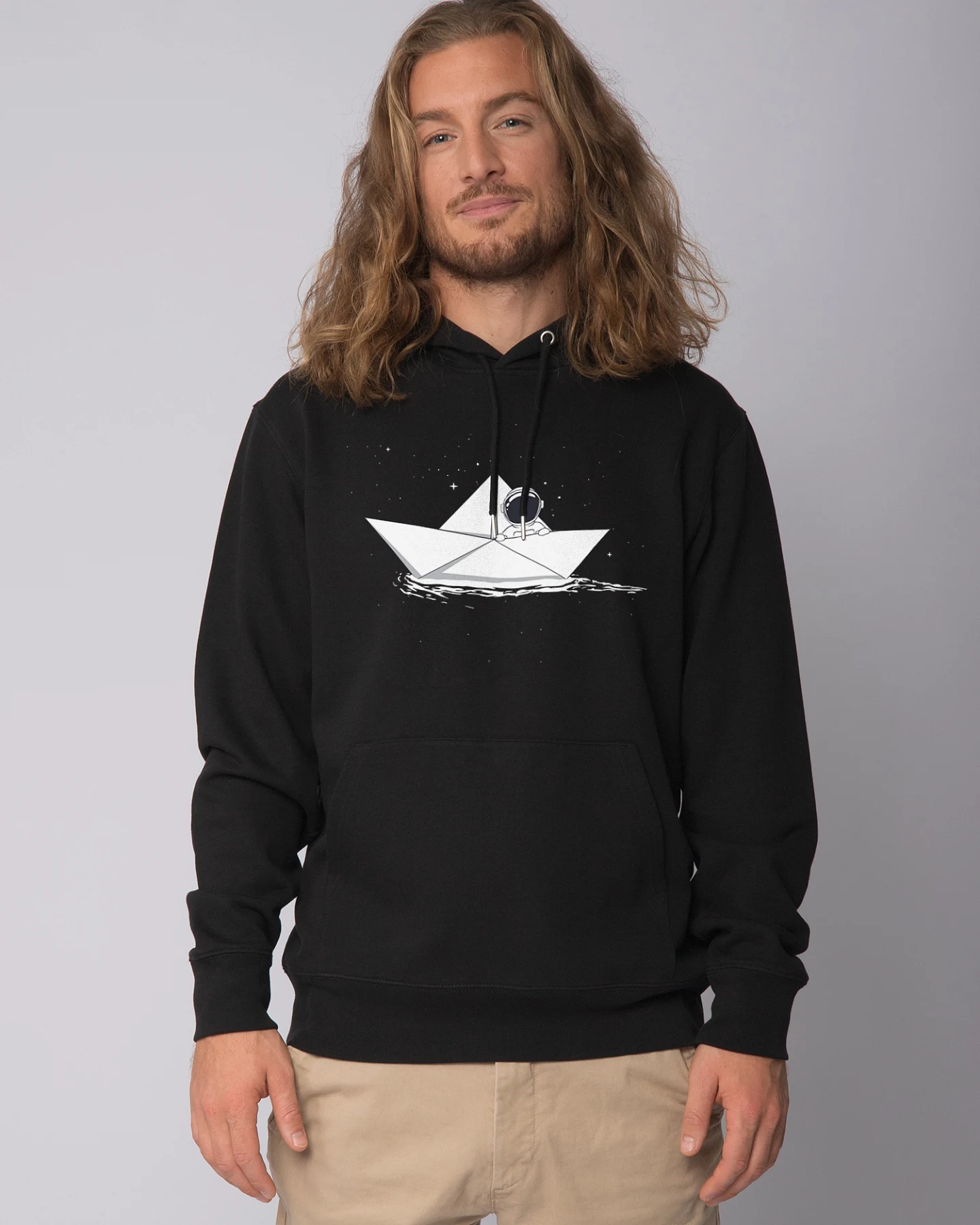 Watapparel Sweatshirt Astronaut in paper boat – Ansicht 2