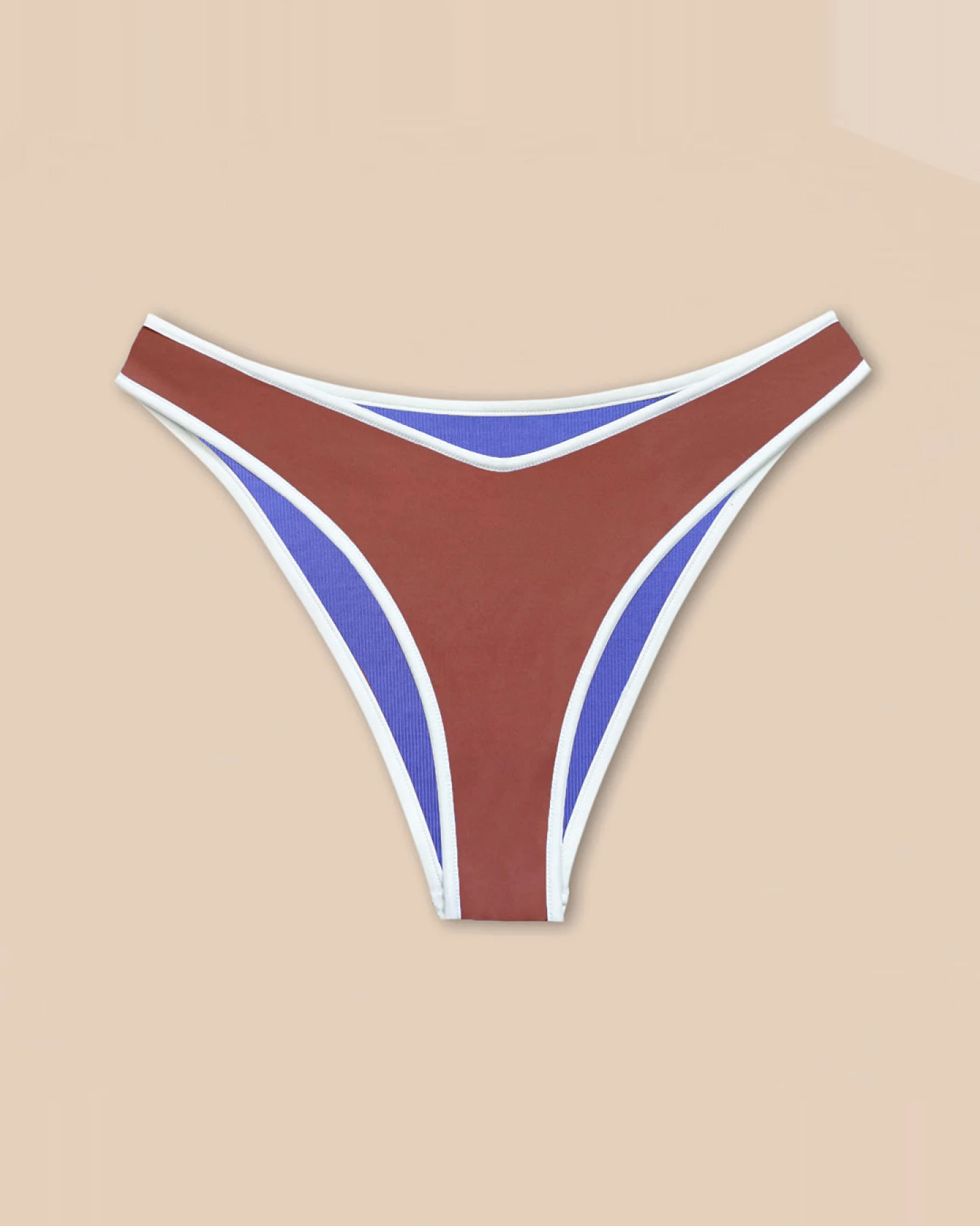 Woodlike Damen vegan Bikini Bottom Reversible Contour Cheeky Rose Brown / Lilac – Ansicht 2