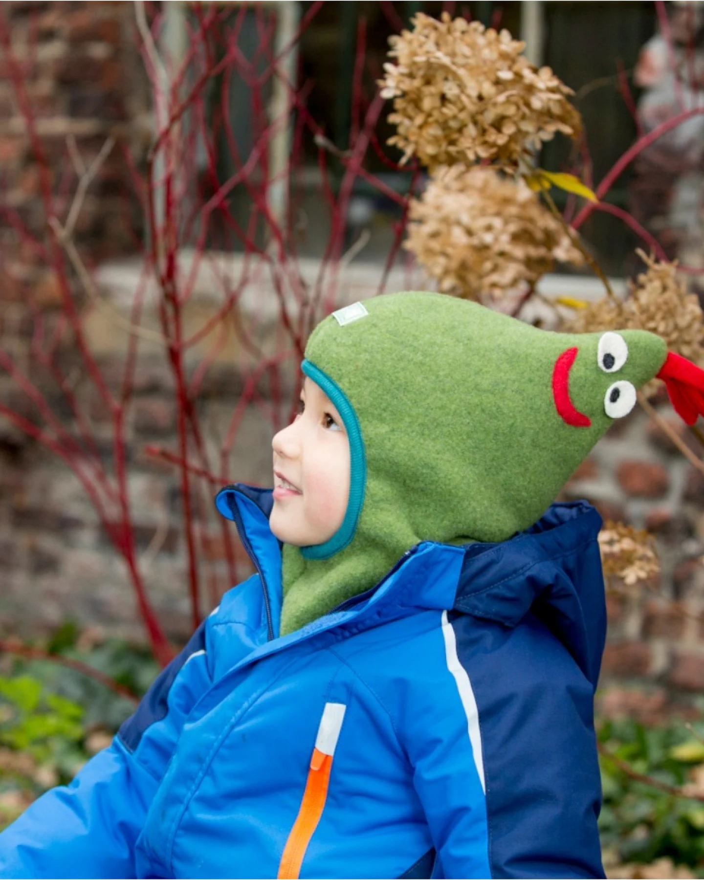 Pickapooh Baby und Kinder Schlupfmütze mit Zipfel Bio-Schurwolle moos Gr.54 – Ansicht 2
