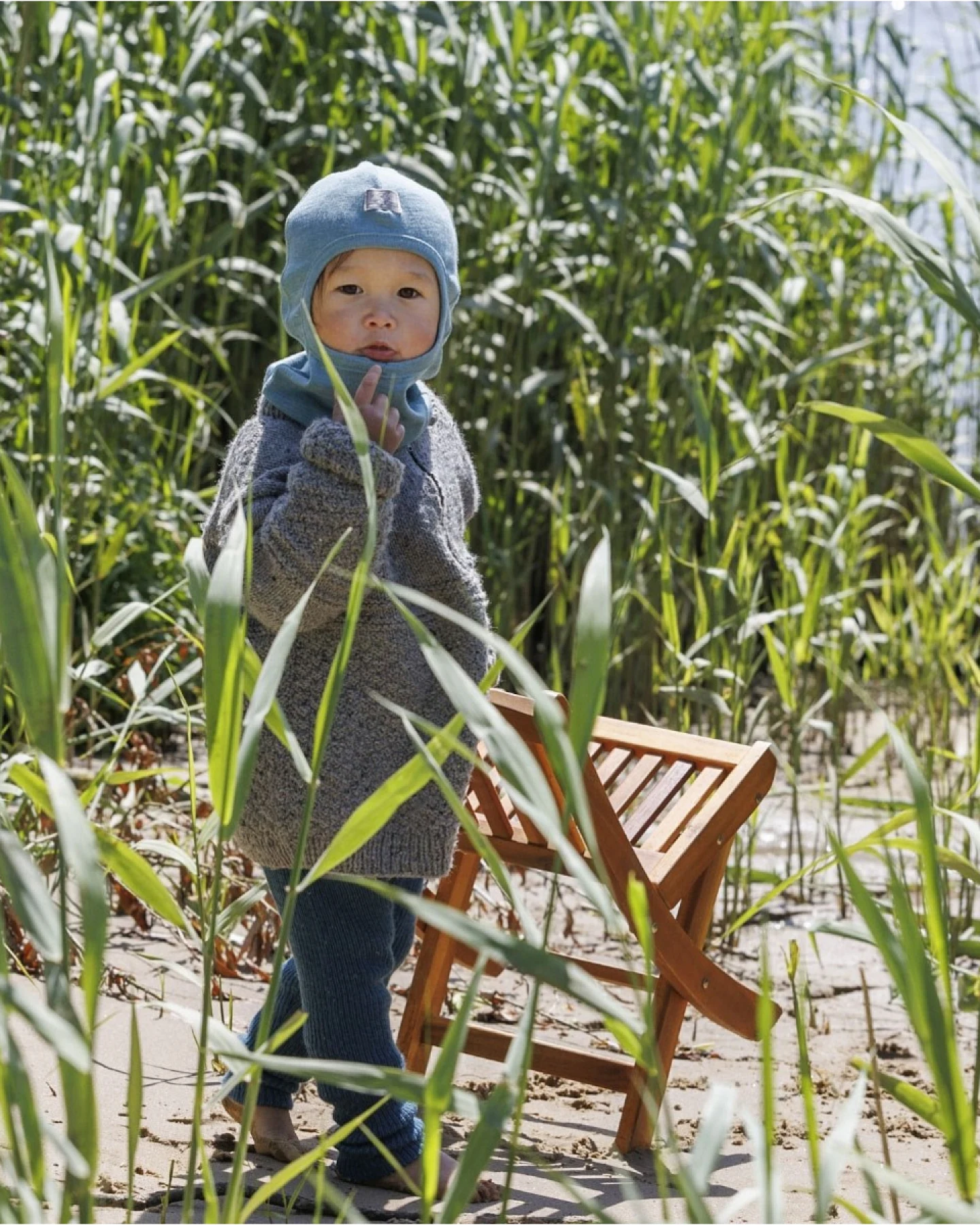 Pickapooh Baby und Kinder Helmmütze Schlupfmütze Wolle Seide sea green Gr.56 – Ansicht 2