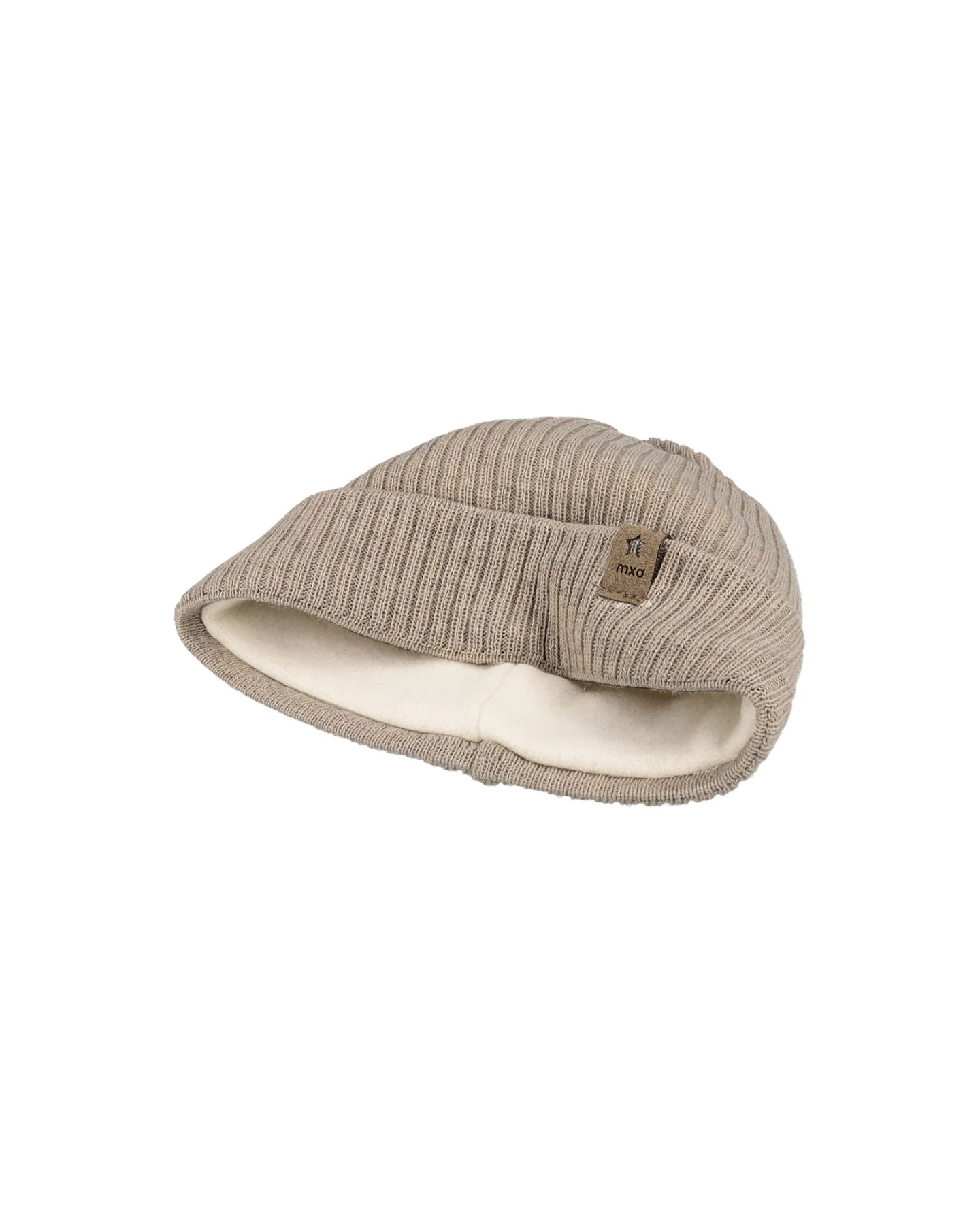 Mini-Beanie mit Umschlag, braunmeliert Gr. 55 – Ansicht 2