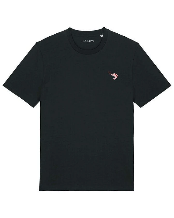 Besticktes T-Shirt – Nele der Shrimp – LIGARTI Tiermanufaktur