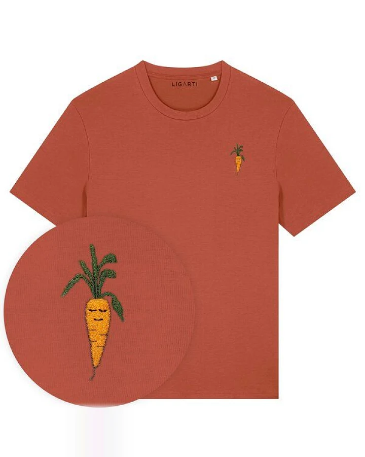 Besticktes T-Shirt – Karotte – LIGARTI Tiermanufaktur
