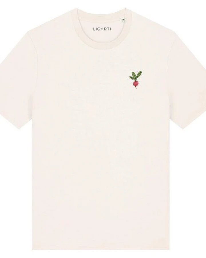 Besticktes T-Shirt – Radieschen – LIGARTI Tiermanufaktur