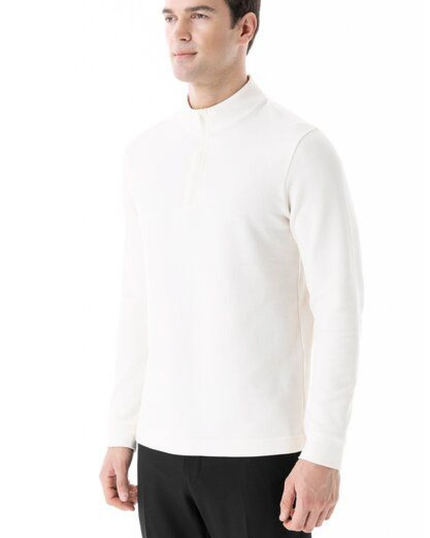ORGANICATION Longsleeve aus Bio-Baumwolle mit Viertelreißverschluss – Ansicht 4
