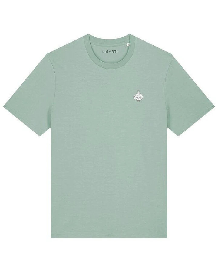 Besticktes T-Shirt – Knoblauch – LIGARTI Tiermanufaktur