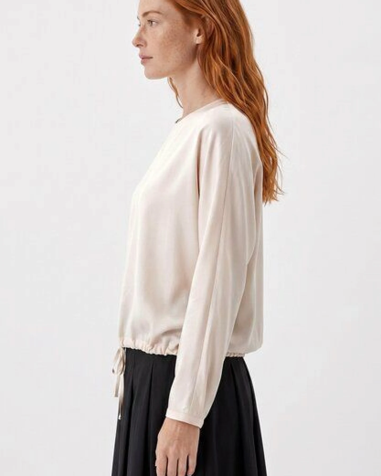 ORGANICATION Bluse aus Viskose im Satin-Gewebe – Ansicht 3