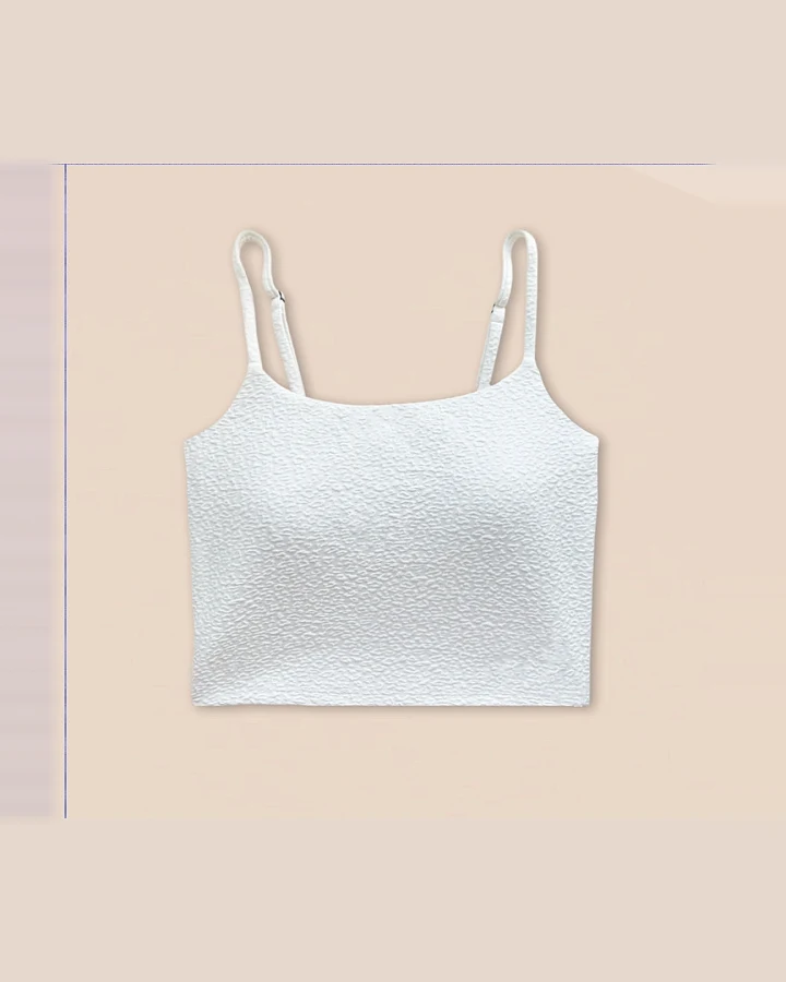 Woodlike Damen vegan Bikinioberteil Lang Evolve Weiß