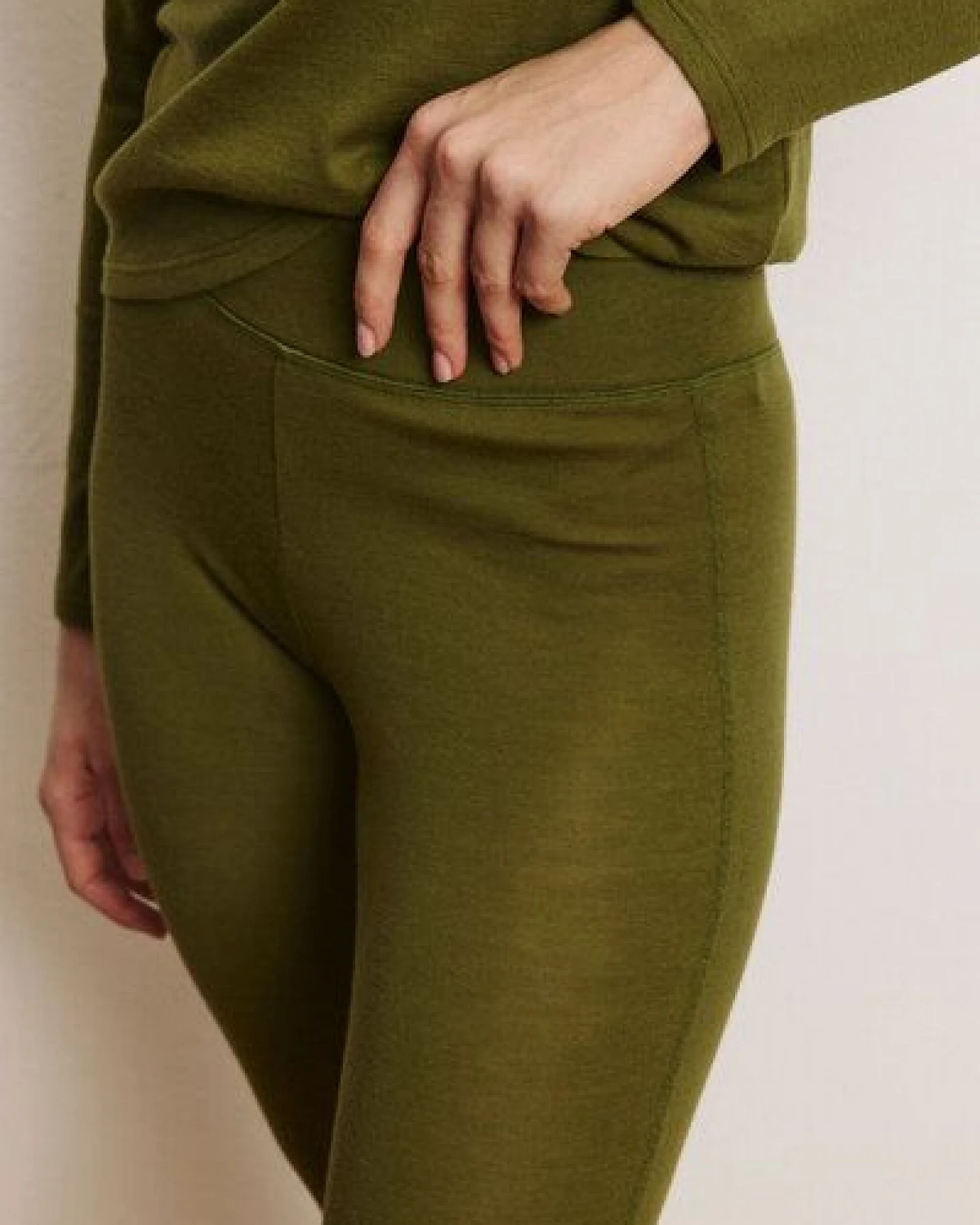 TRANQUILLO Leggings Ninii aus 50/50 Wolle-Baumwolle-Jersey – Ansicht 4