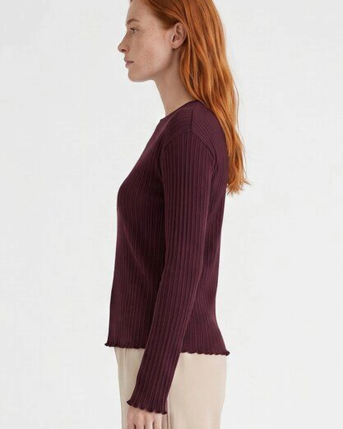 ORGANICATION Longsleeve aus Bio-Baumwolle im Rippstrick – Ansicht 3