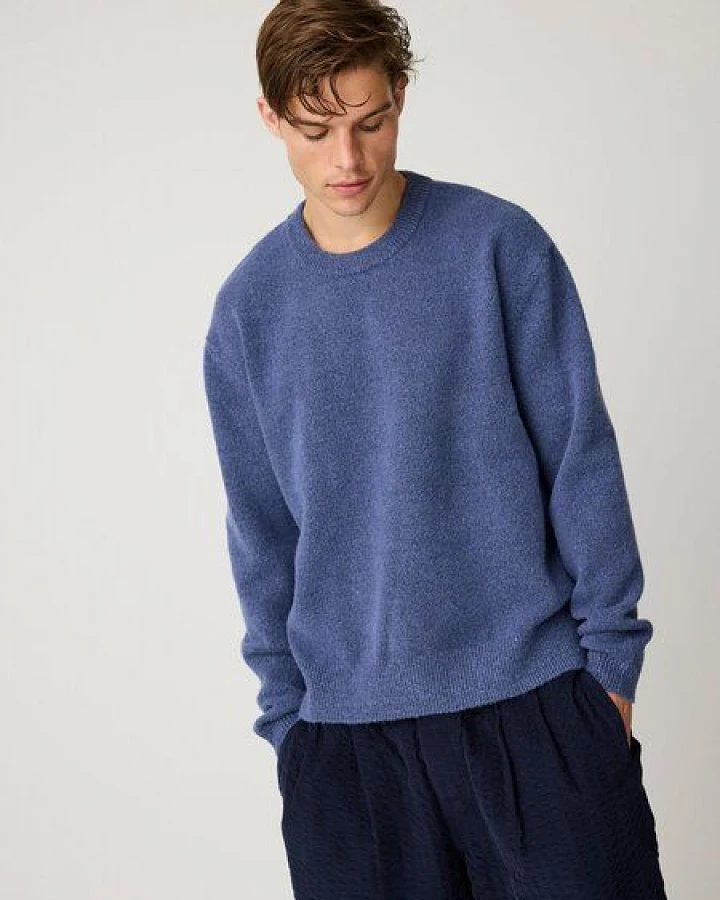 KnowledgeCotton Apparel Strickpullover aus Soufflé-Garn aus recyeltem Polyester