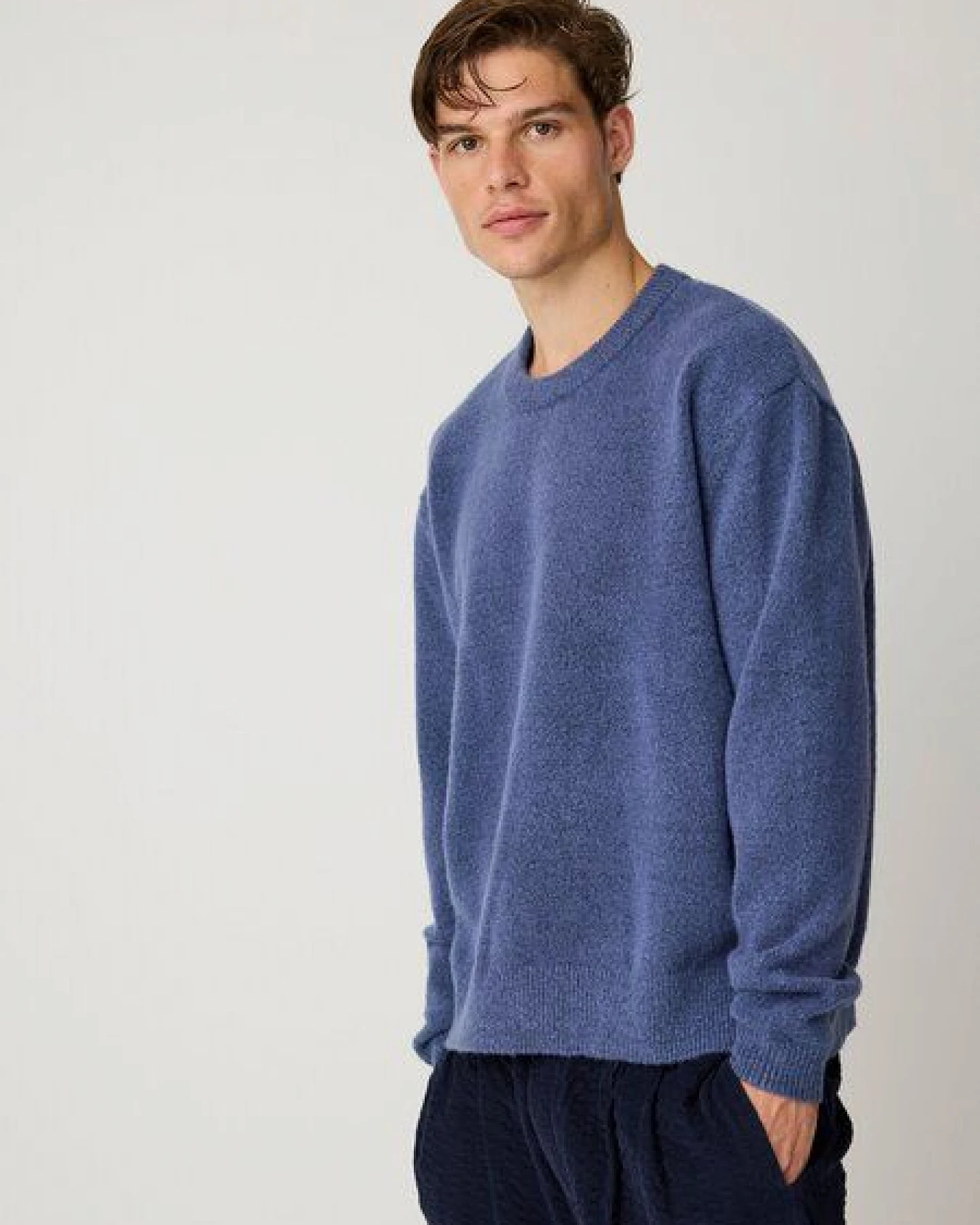 KnowledgeCotton Apparel Strickpullover aus Soufflé-Garn aus recyeltem Polyester – Ansicht 2