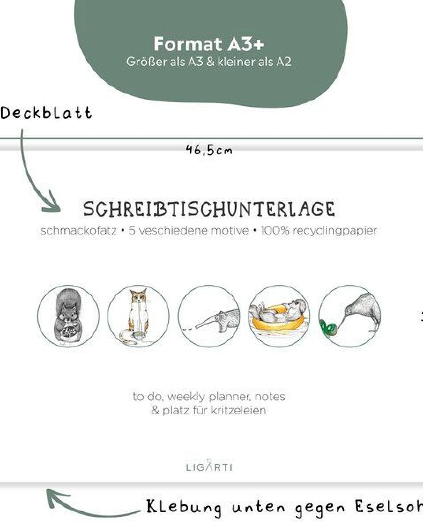 Schreibtischunterlage »Schmackofatz« von LIGARTI – Ansicht 4
