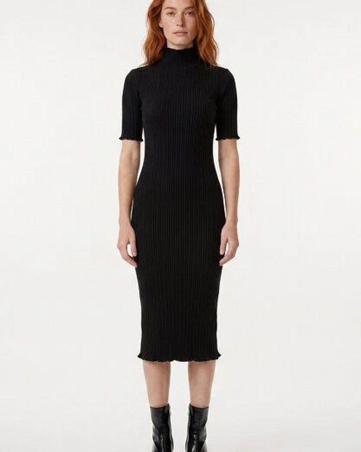 ORGANICATION Kleid aus Bio-Baumwolle im Rippstrick