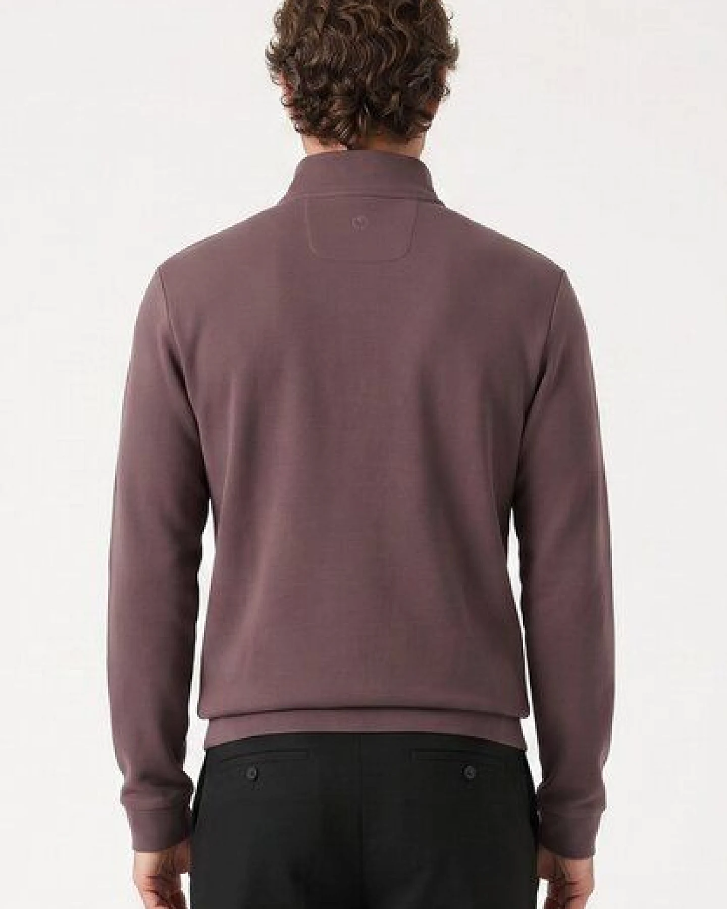 ORGANICATION Longsleeve aus Bio-Baumwolle mit Viertelreißverschluss – Ansicht 4