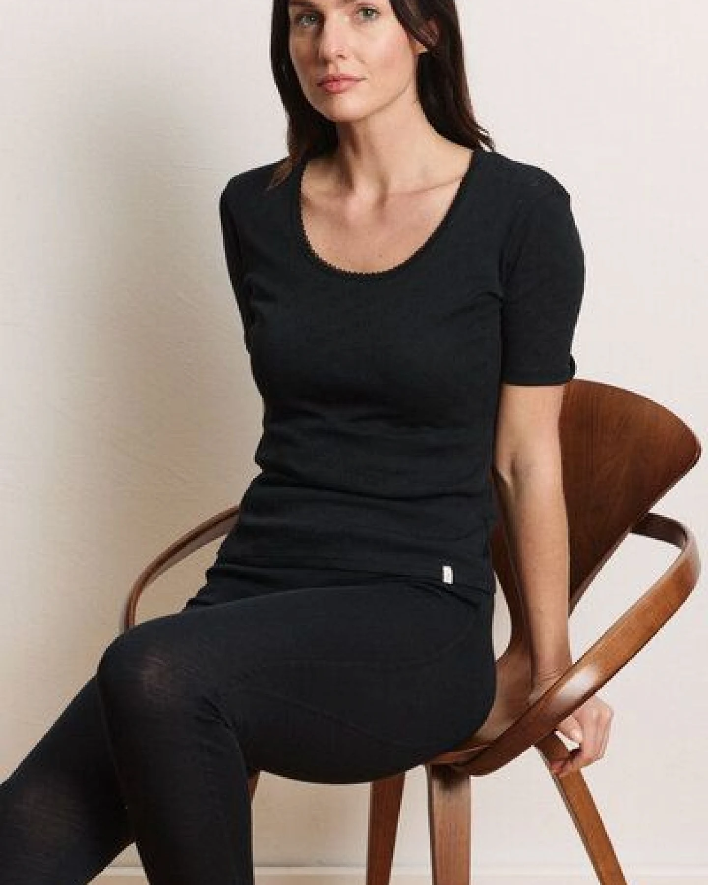 TRANQUILLO Leggings Ninii aus 50/50 Wolle-Baumwolle-Jersey – Ansicht 3