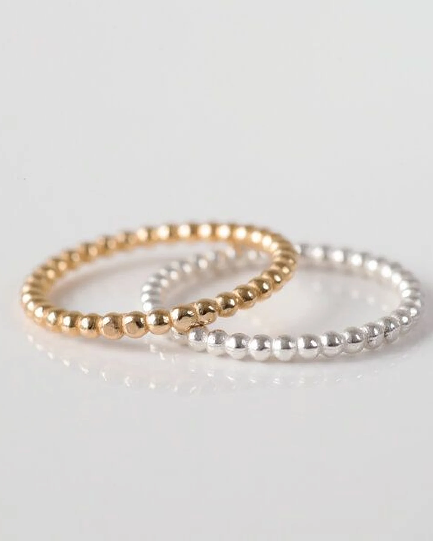BELLYBIRD Jewellery Ring - PERLDRAHT RING, feiner Kugelring, 925 Silber/ vergoldet – Ansicht 2