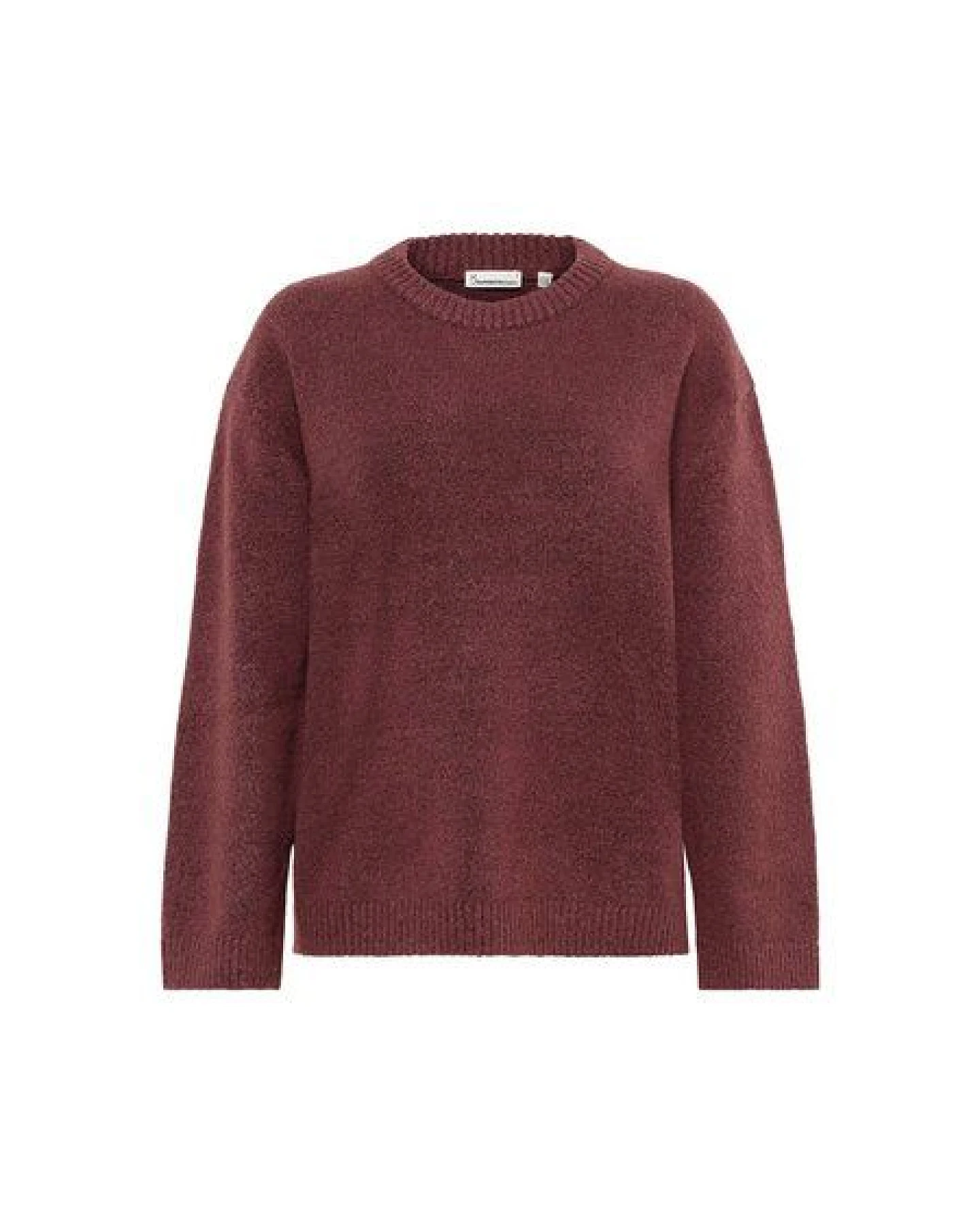 KnowledgeCotton Apparel Soufflé Strickpullover mit Rundhalsausschnitt - Relaxed Fit - aus recyceltem Polyester – Ansicht 4