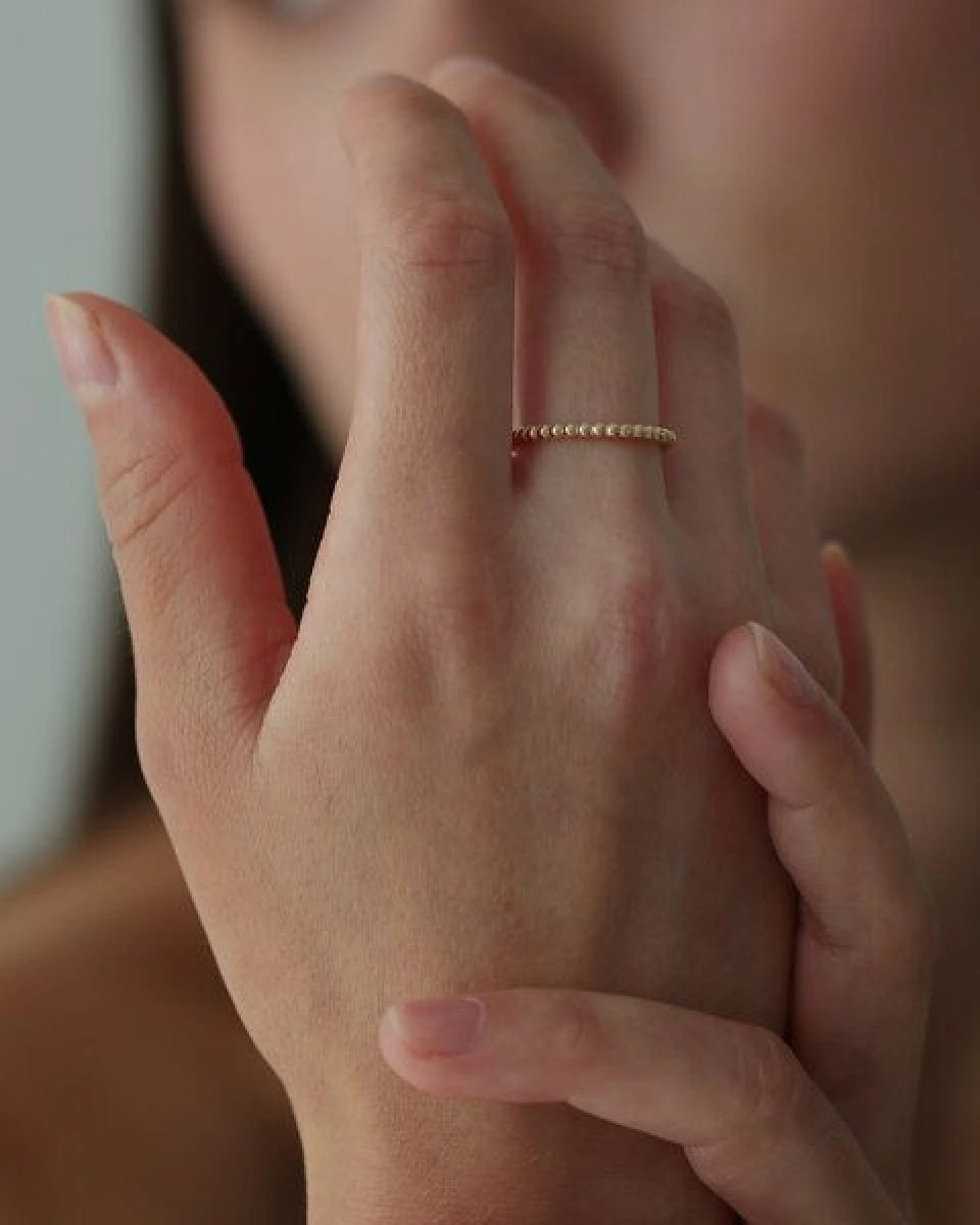 BELLYBIRD Jewellery Ring - PERLDRAHT RING, feiner Kugelring, 925 Silber/ vergoldet – Ansicht 3