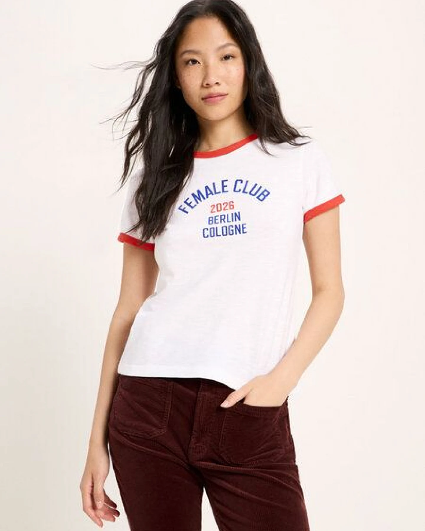 LANIUS Statementshirt "Female Club" (GOTS) aus Bio-Baumwolle – Ansicht 2