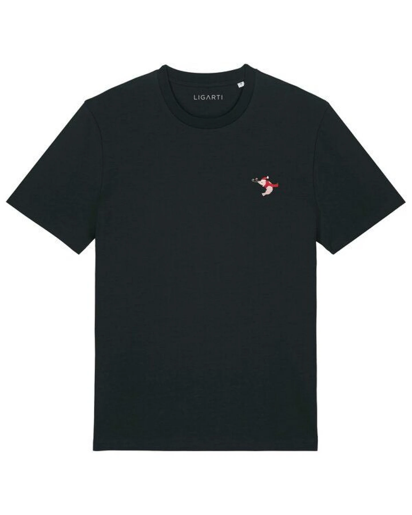 Besticktes T-Shirt – Jean-Luc die Weihnachtsgarnele – LIGARTI Tiermanufaktur – Ansicht 4