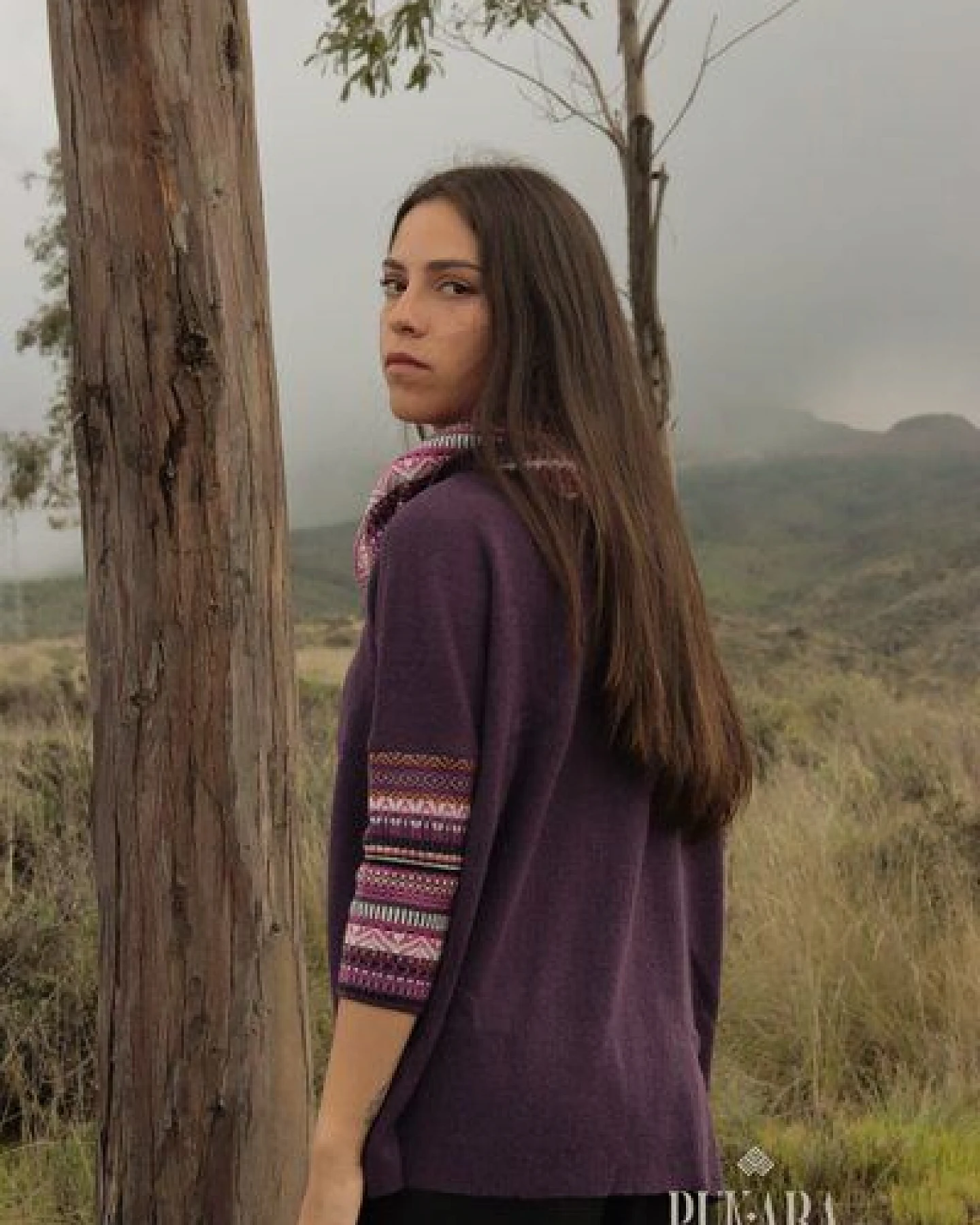 Pukara Damen Poncho aus 100 % Alpaka – Ansicht 2
