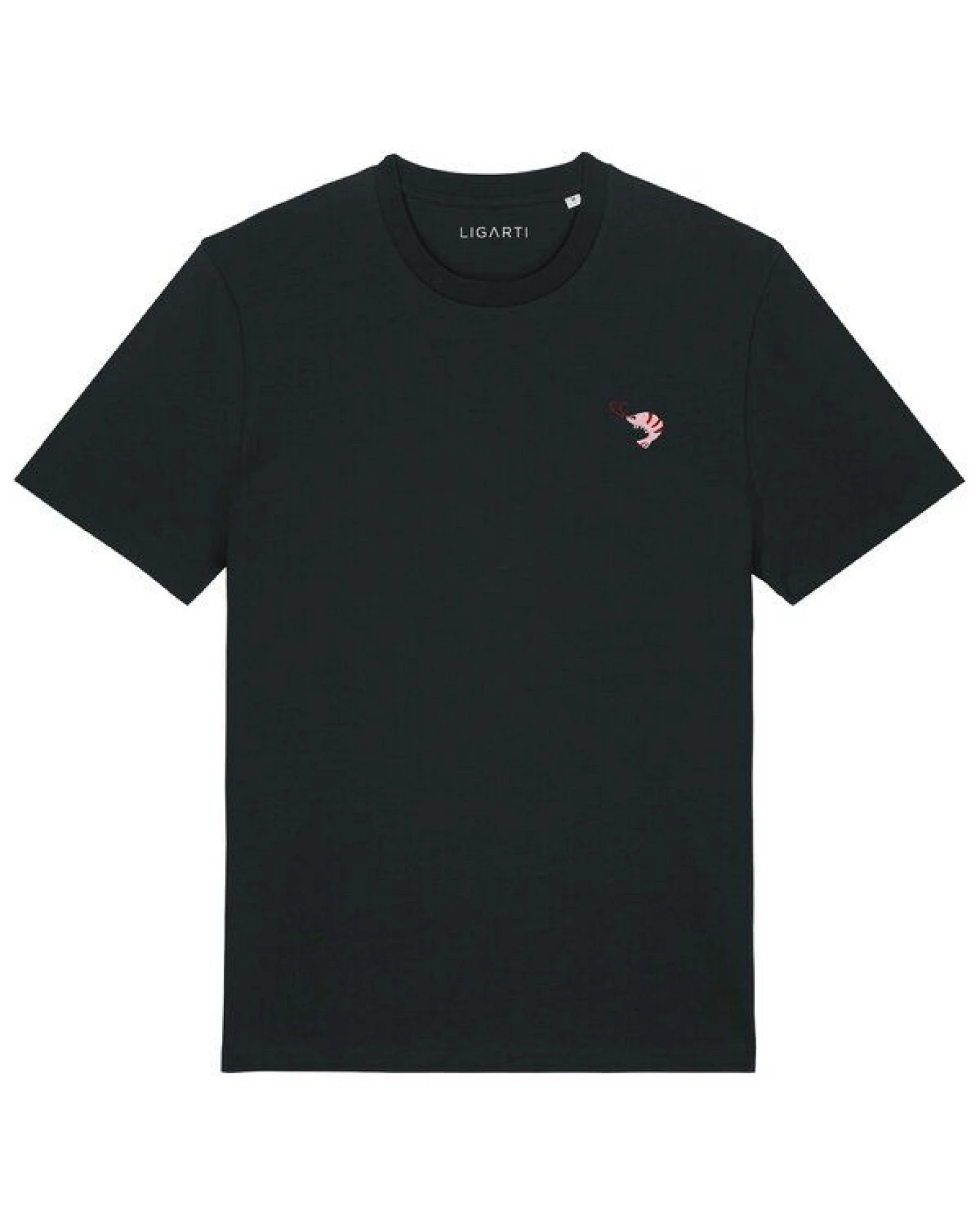 Besticktes T-Shirt – Nele der Shrimp – LIGARTI Tiermanufaktur – Ansicht 4