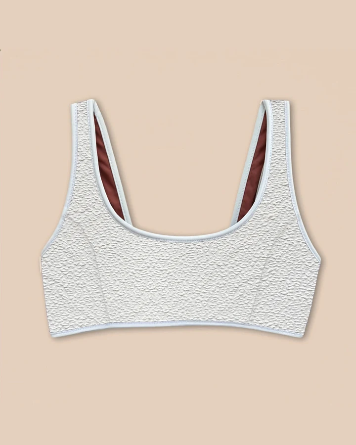 Woodlike Damen vegan Bikinioberteil Allie Reversible Weiß / Rose Braun
