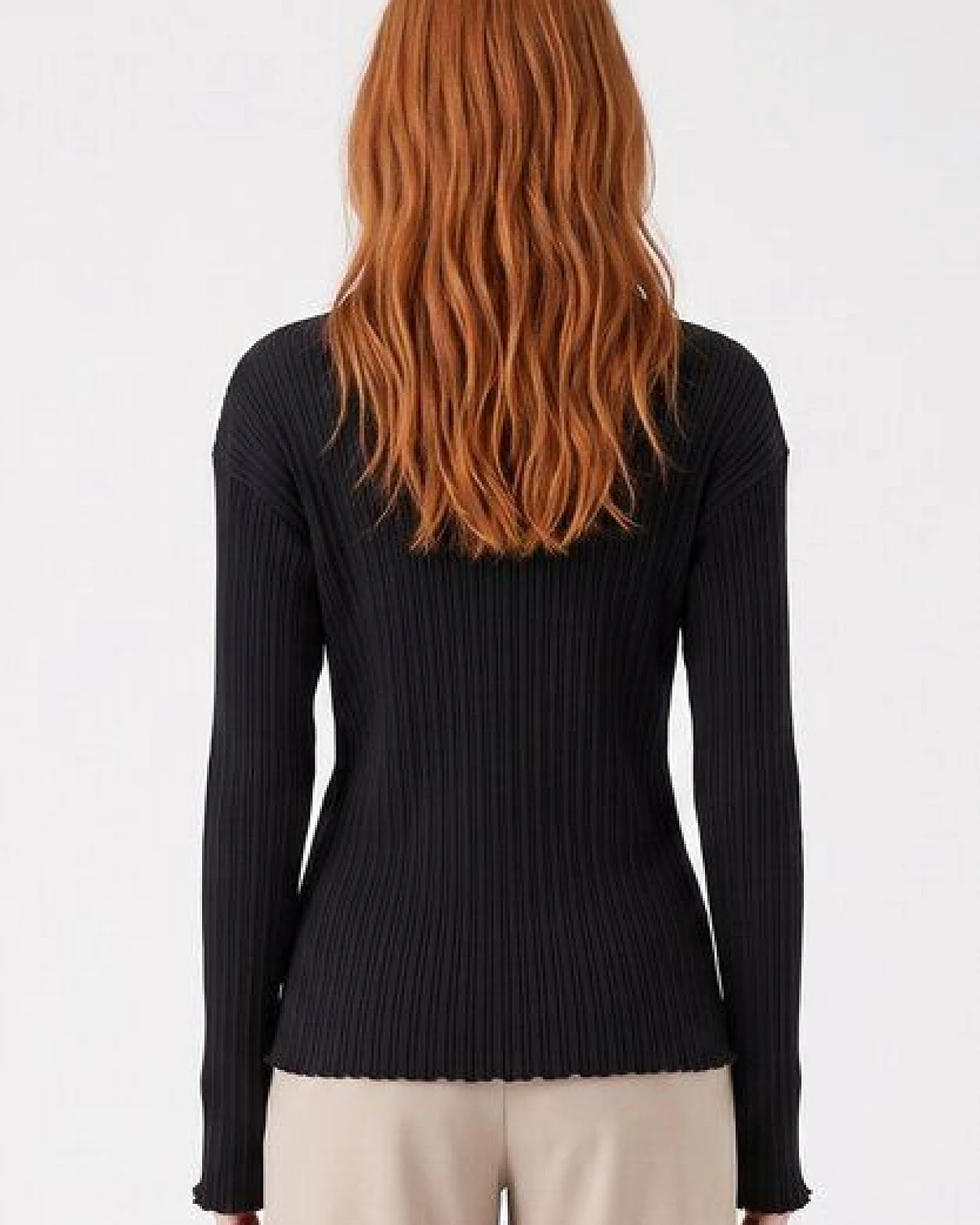 ORGANICATION Longsleeve aus Bio-Baumwolle im Rippstrick – Ansicht 4