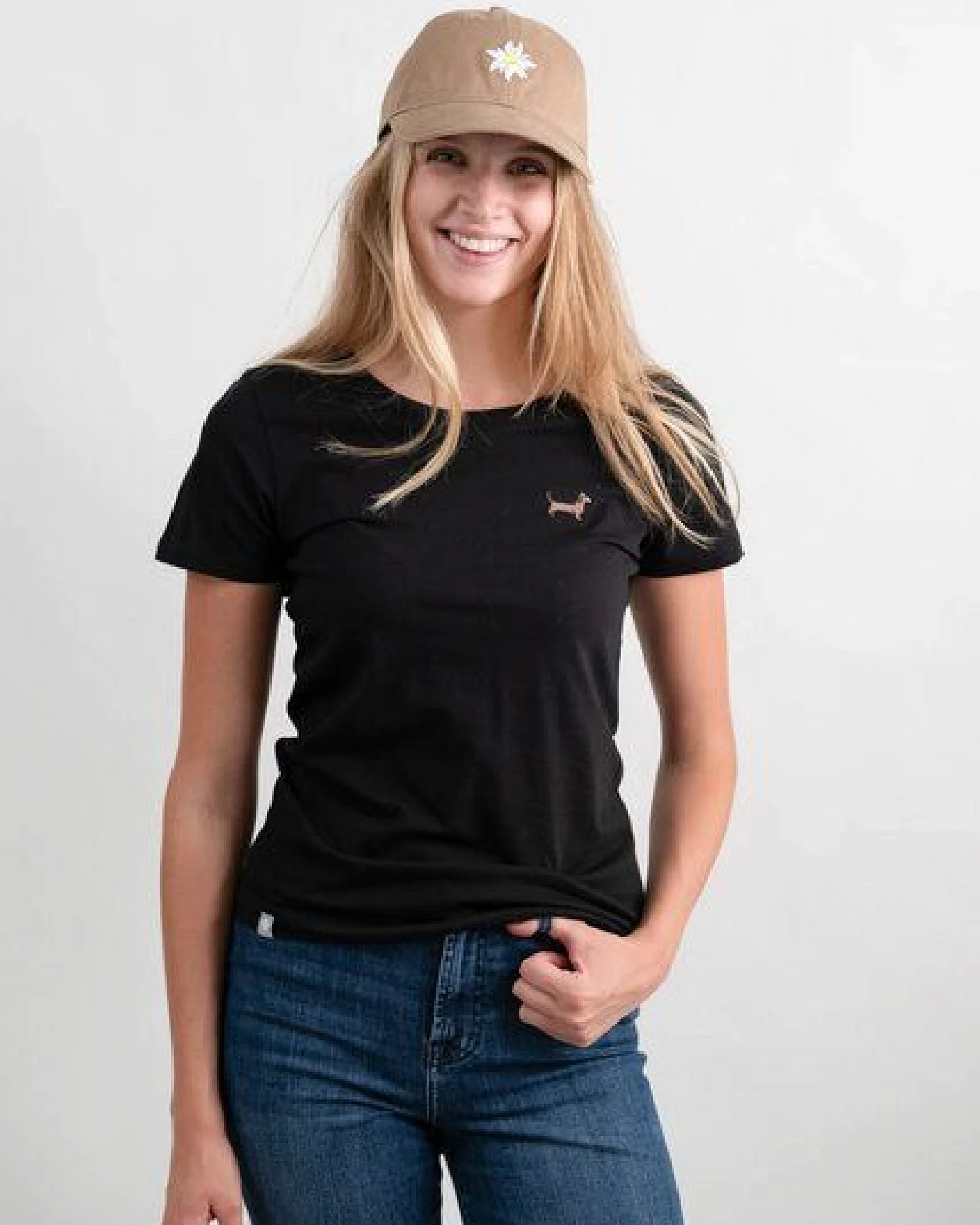 Bavarian Caps Damen T-Shirt aus Biobaumwolle - Dackel – Ansicht 2