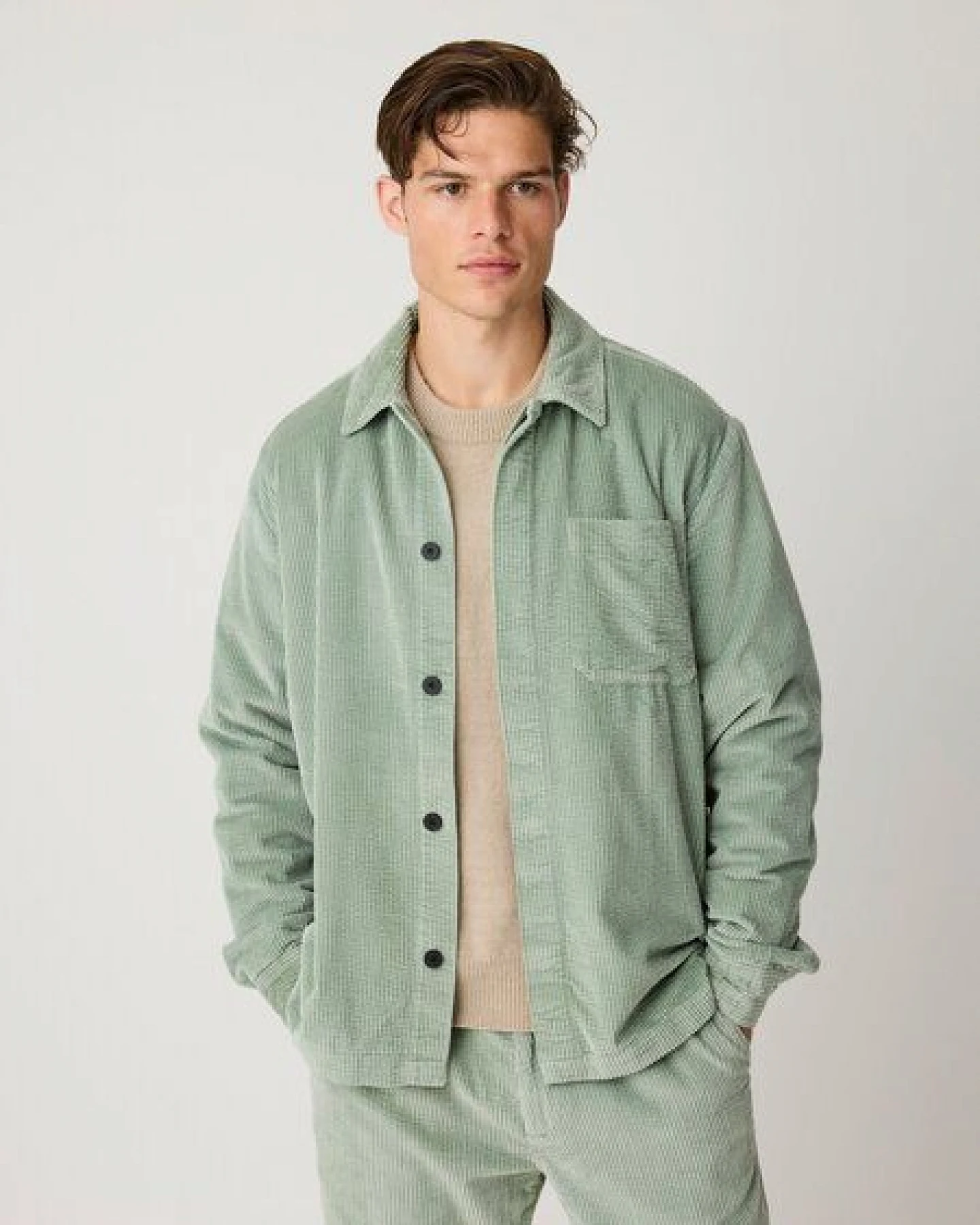KnowledgeCotton Apparel Cord-Overshirt - Hemdjacke aus Bio-Baumwolle – Ansicht 2