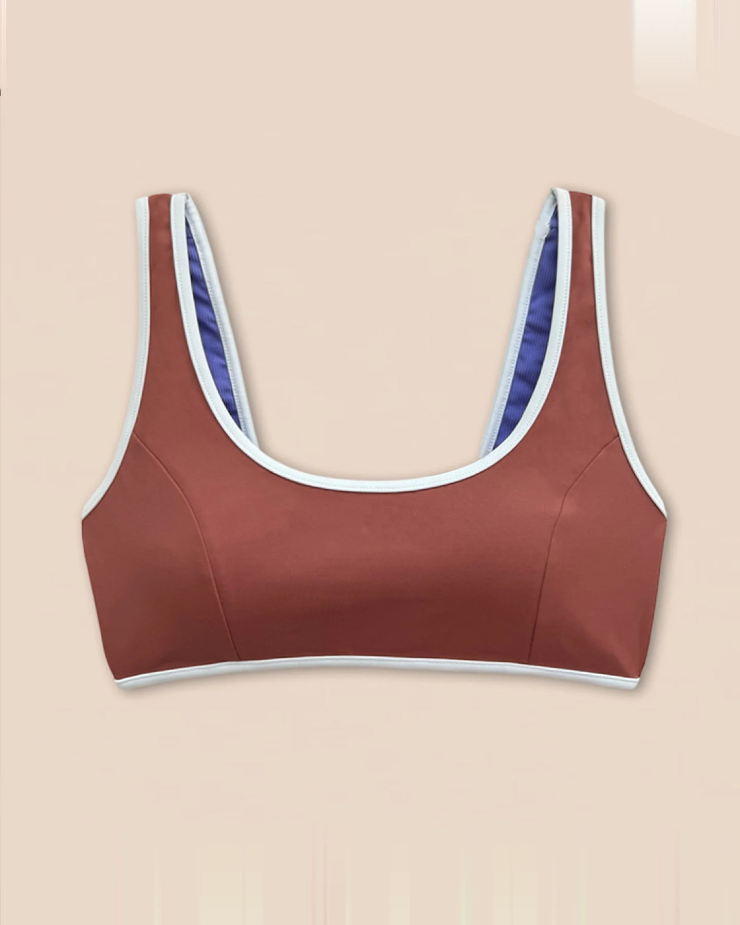 Woodlike Damen vegan Bikinioberteil Allie Reversible Rose Brown / Lilac – Ansicht 2