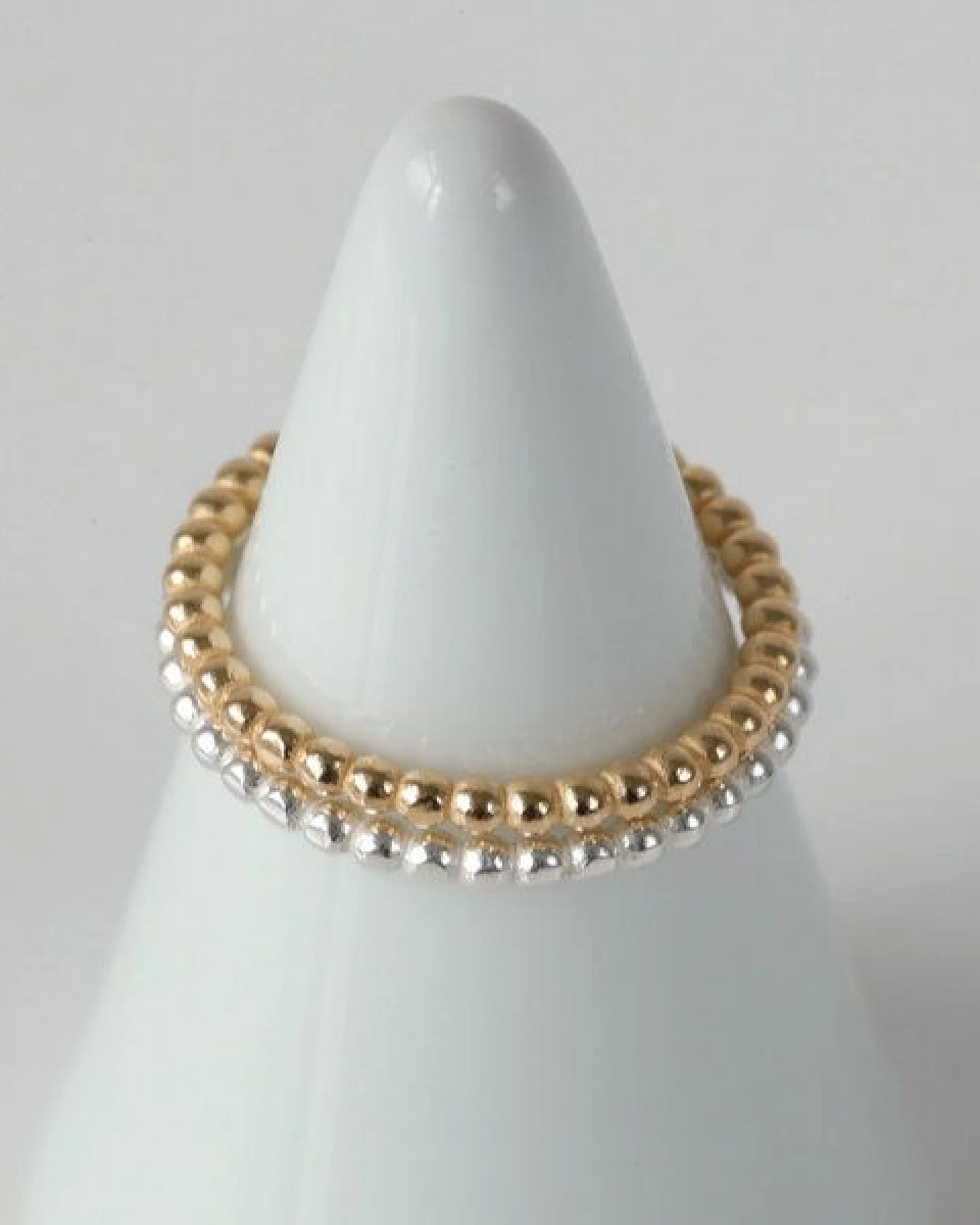 BELLYBIRD Jewellery Ring - PERLDRAHT RING, feiner Kugelring, 925 Silber/ vergoldet – Ansicht 4