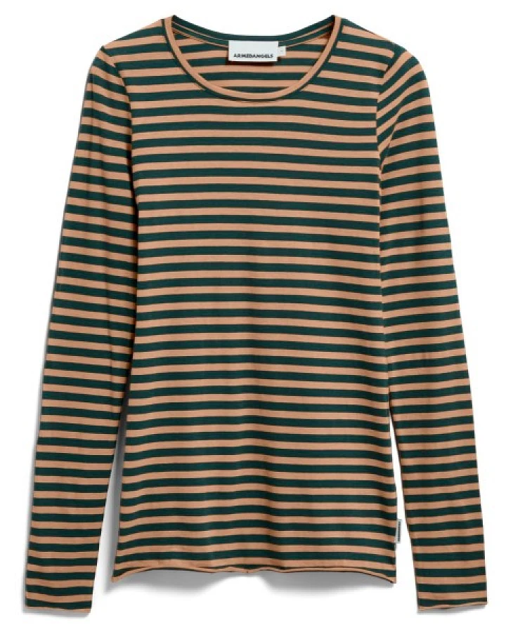 ARMEDANGELS - Women's Einiaara Stripes - Longsleeve Gr XL oliv