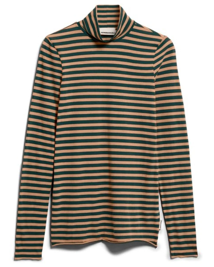 Produktseite: ARMEDANGELS - Women's Grazilianaa Stripes - Longsleeve Gr XS braun