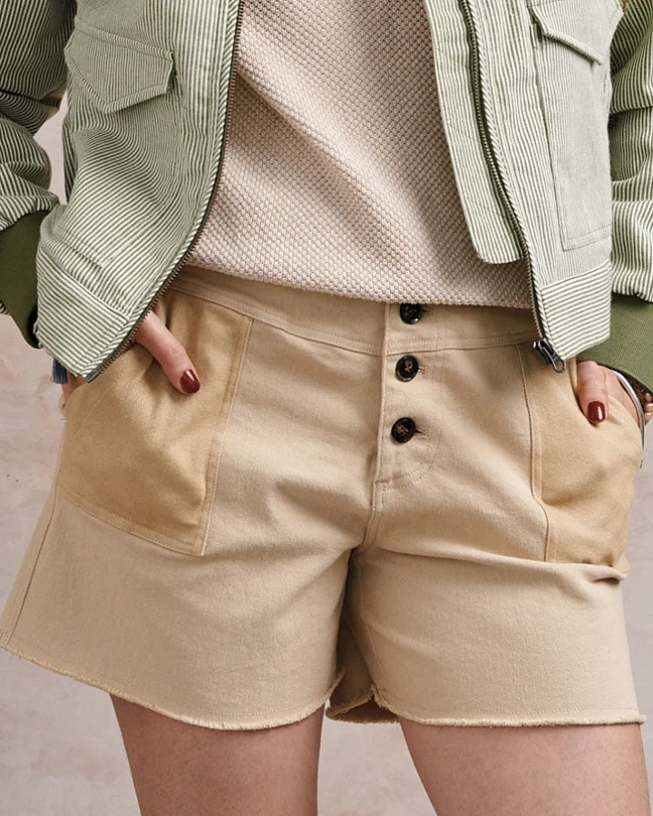 KOMODO Damen vegan Shorts Desert Oc Dark Sand Beige