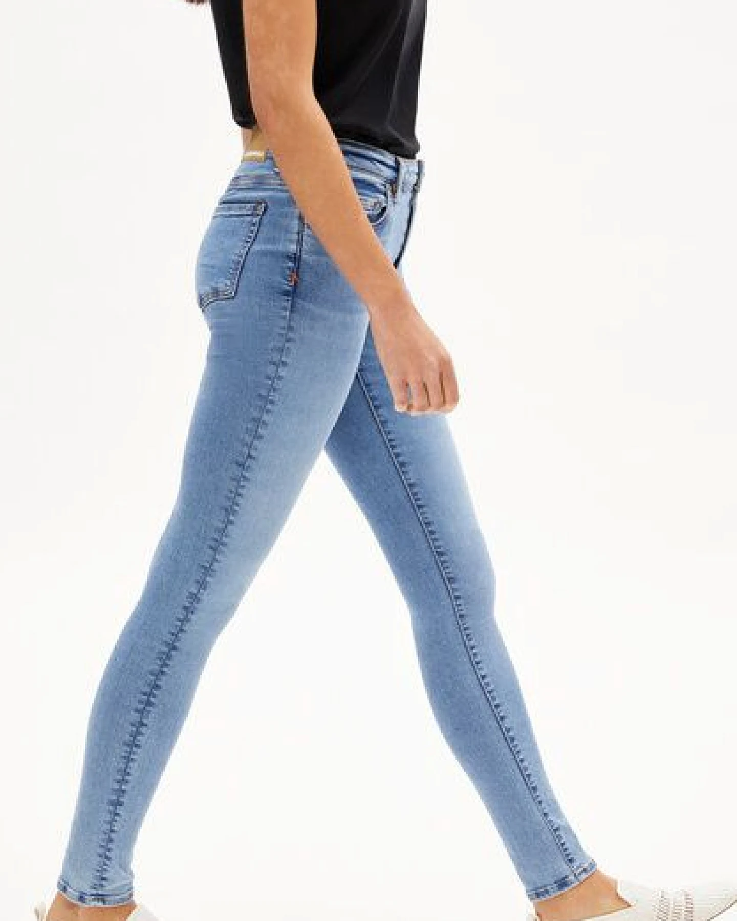 ARMEDANGELS TILLAA Damen Skinny Jeans Mid Waist Bio-Baumwoll Mix X-Stretch – Ansicht 4