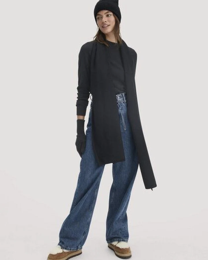 hessnatur Strick Schal aus Bio-Merinowolle mit Cashmere