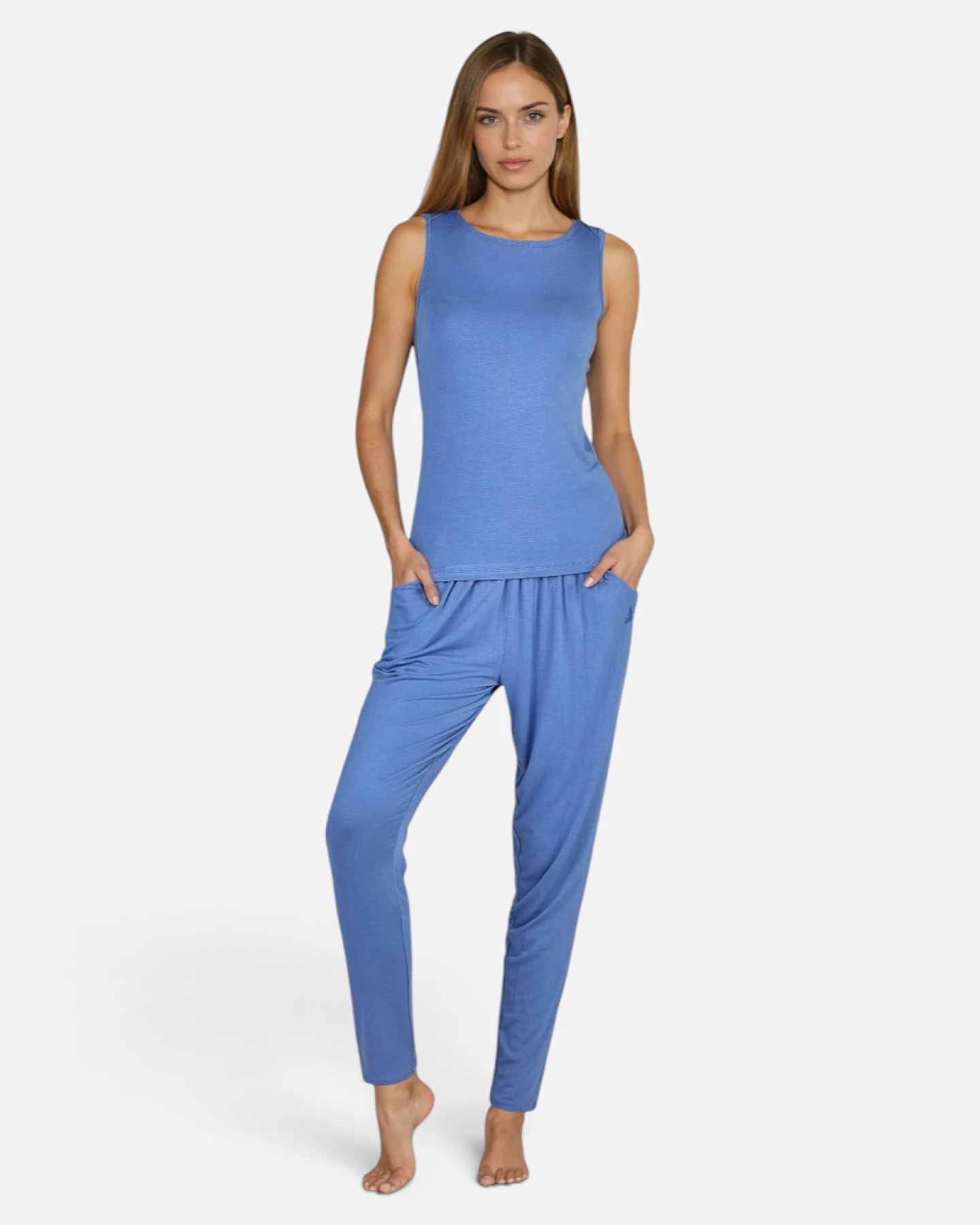 Curare Boat Neck Top - Queen Blue L – Ansicht 3