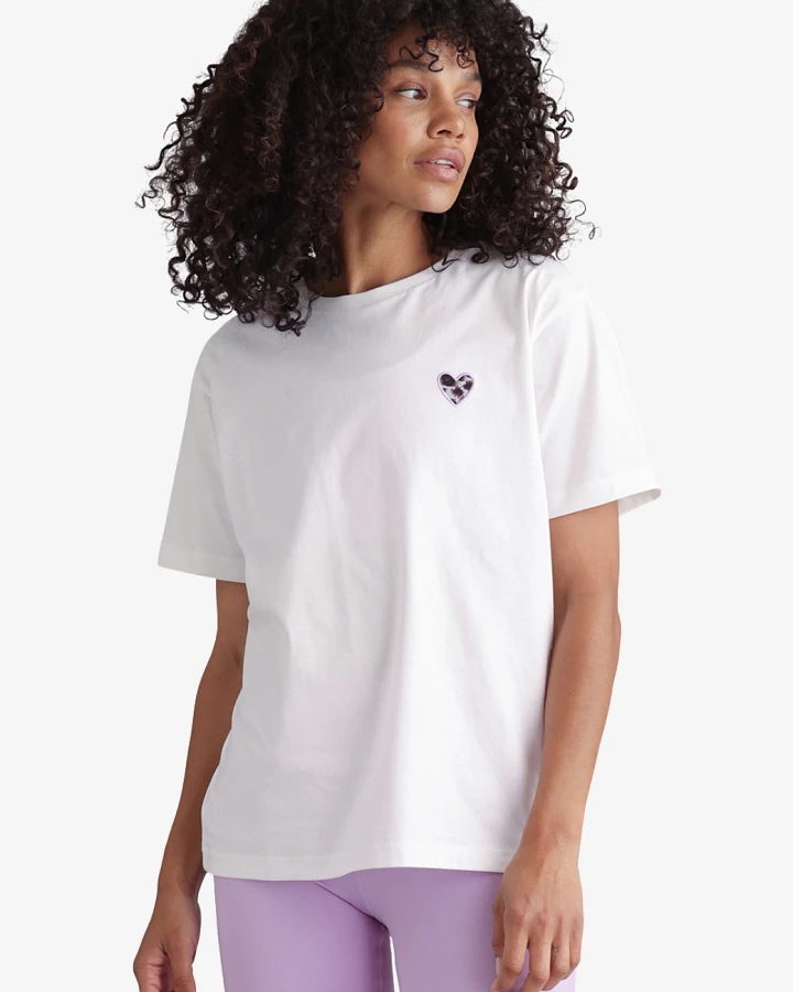 Hey Honey T-Shirt Leo Heart - White M