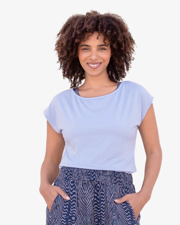 Jaya Organics Shirt Smilla Tencel - Skyblue L