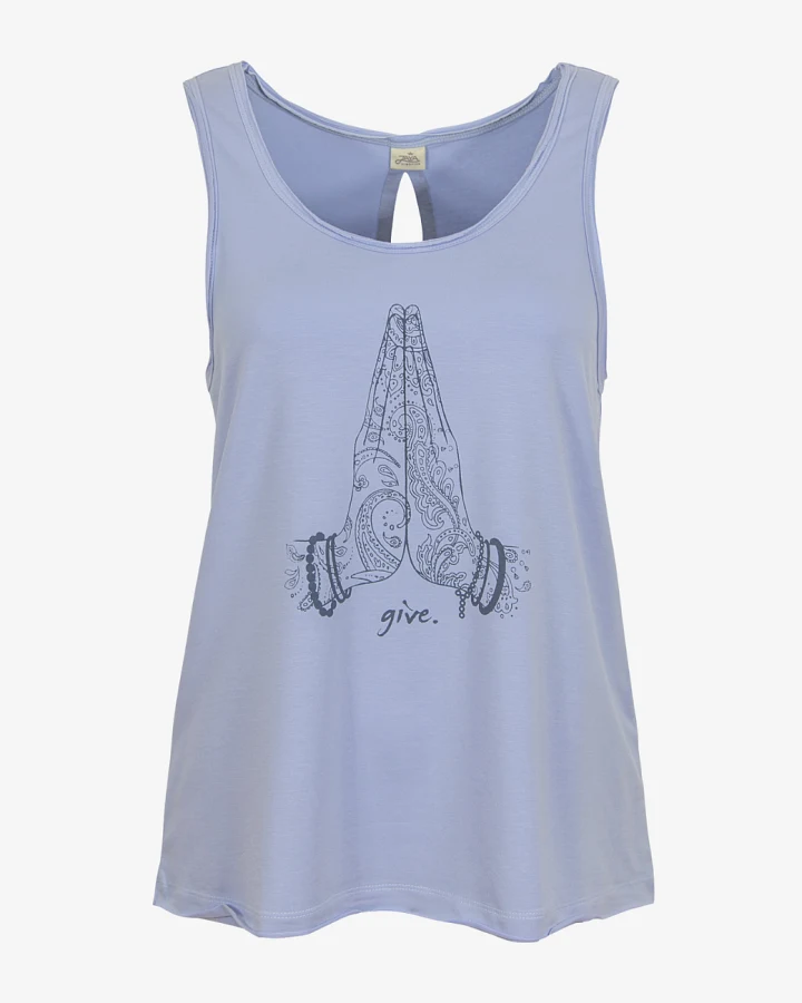Jaya Organics Top Alaska Give - Skyblue print L