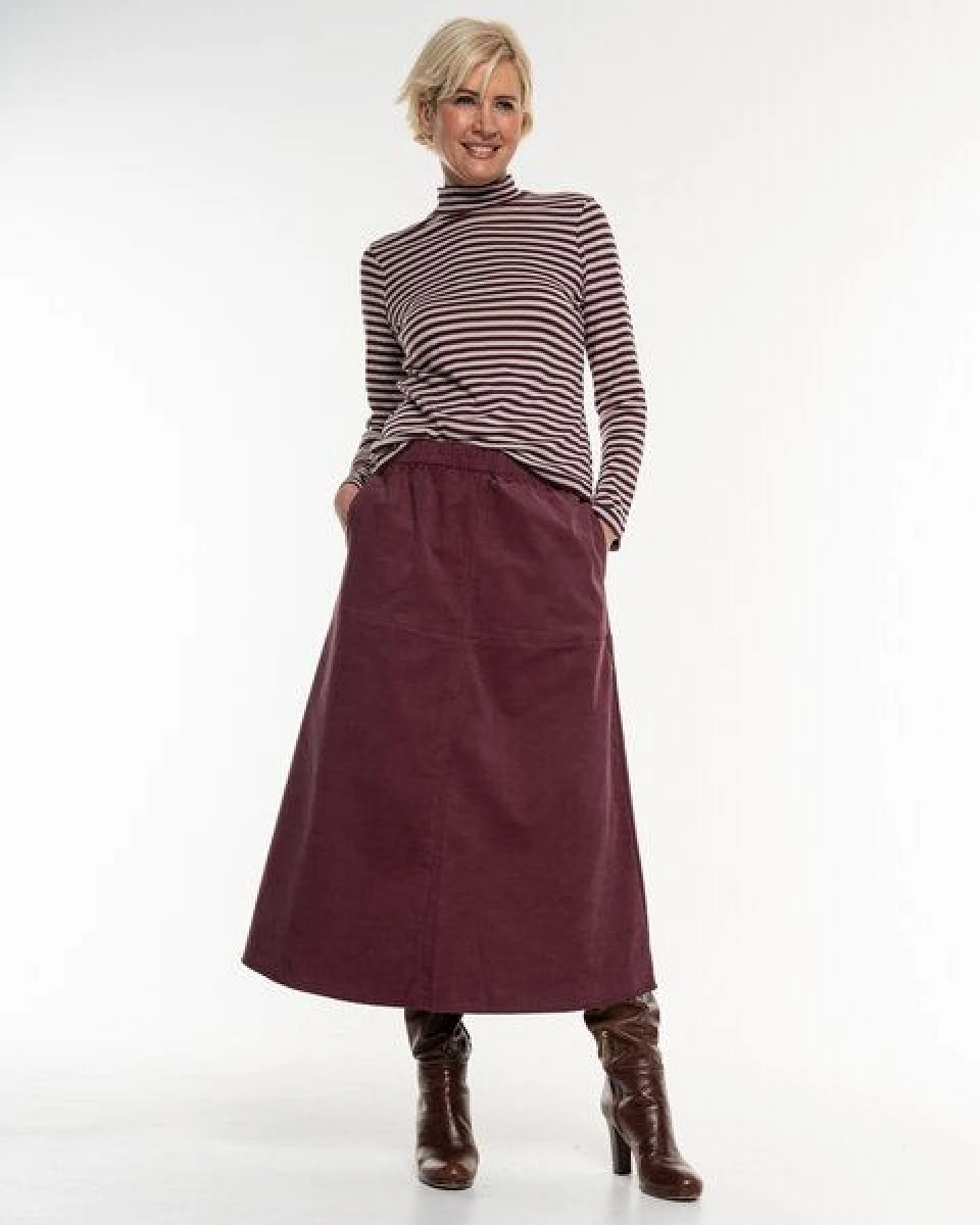Alma & Lovis Lässiger Feincord-Rock aus Organic Cotton – Ansicht 2