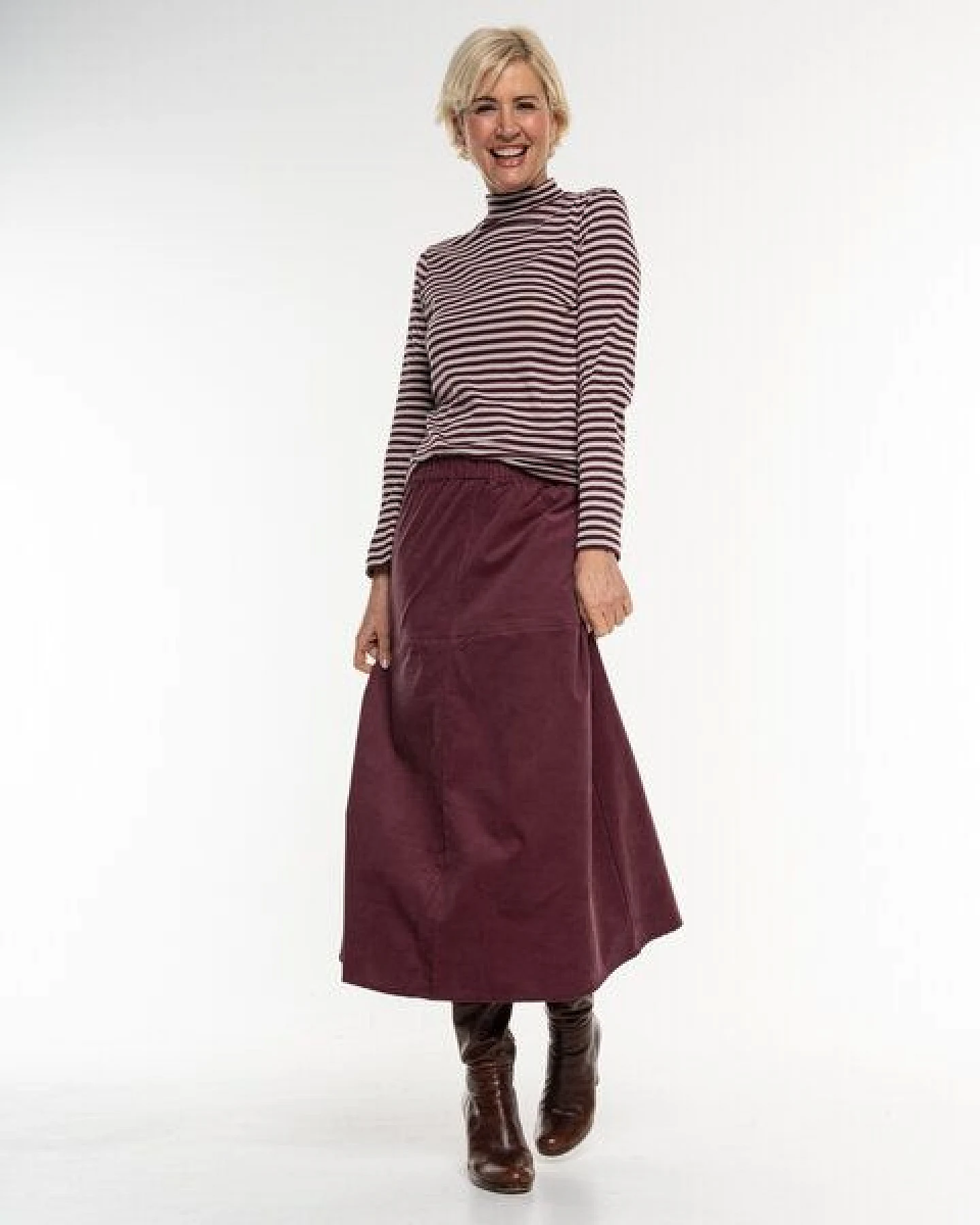 Alma & Lovis Lässiger Feincord-Rock aus Organic Cotton – Ansicht 3