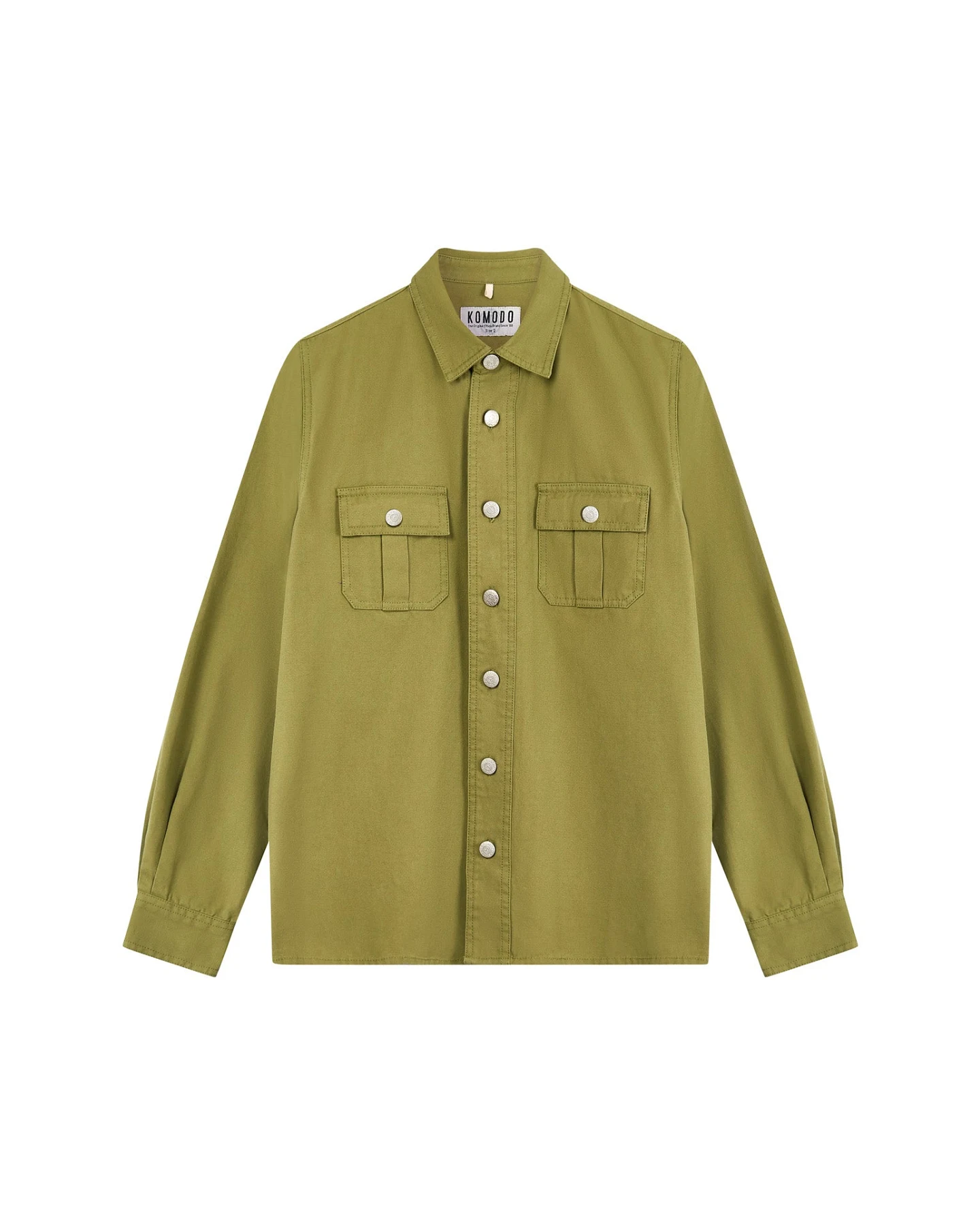 KOMODO Herren vegan Overshirt Jean Khaki Grün – Ansicht 2