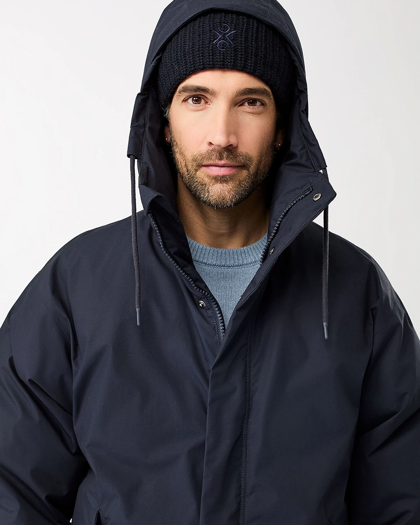 Parka Mit Kapuze Dunkelblau – Ansicht 3