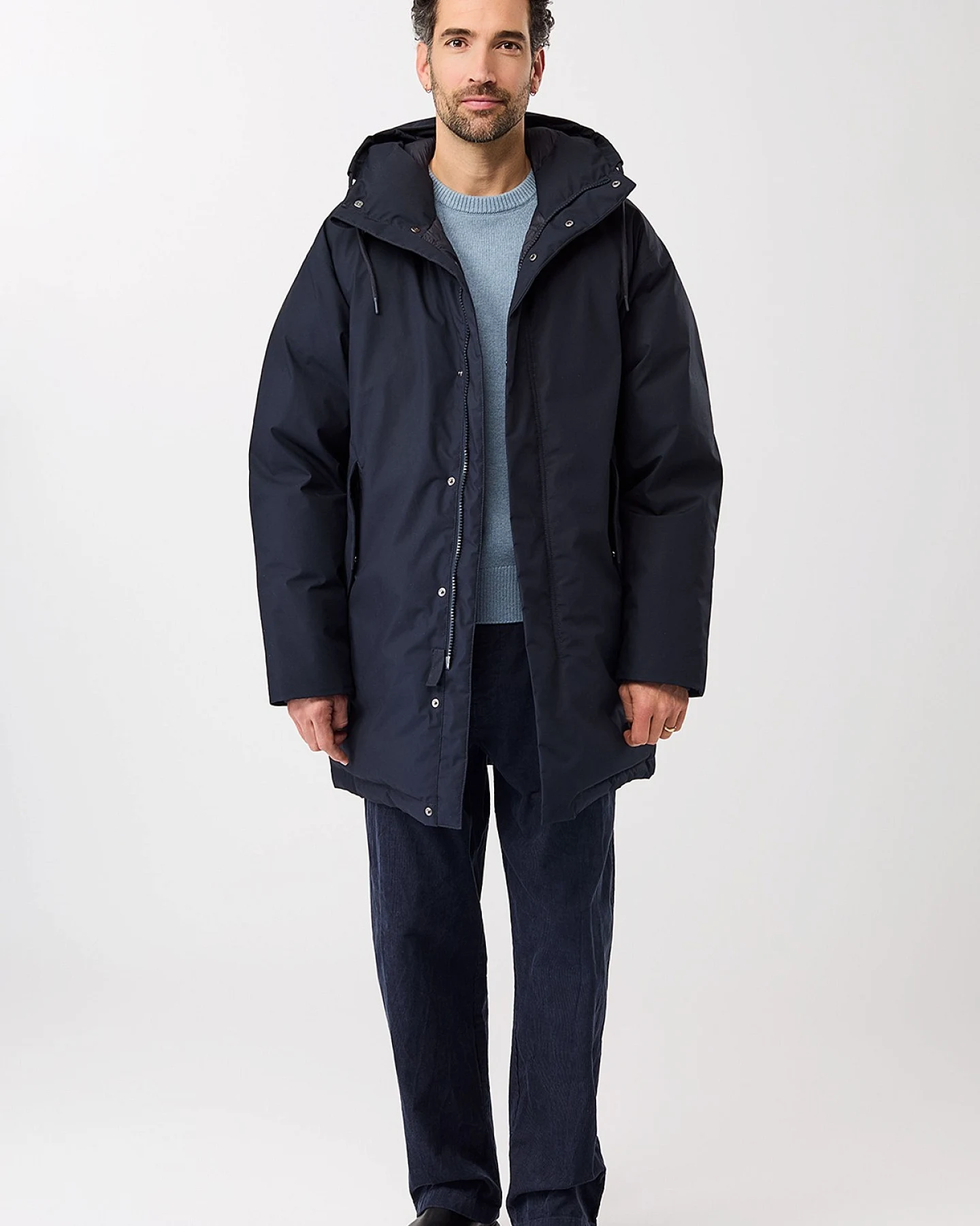 Parka Mit Kapuze Dunkelblau – Ansicht 5